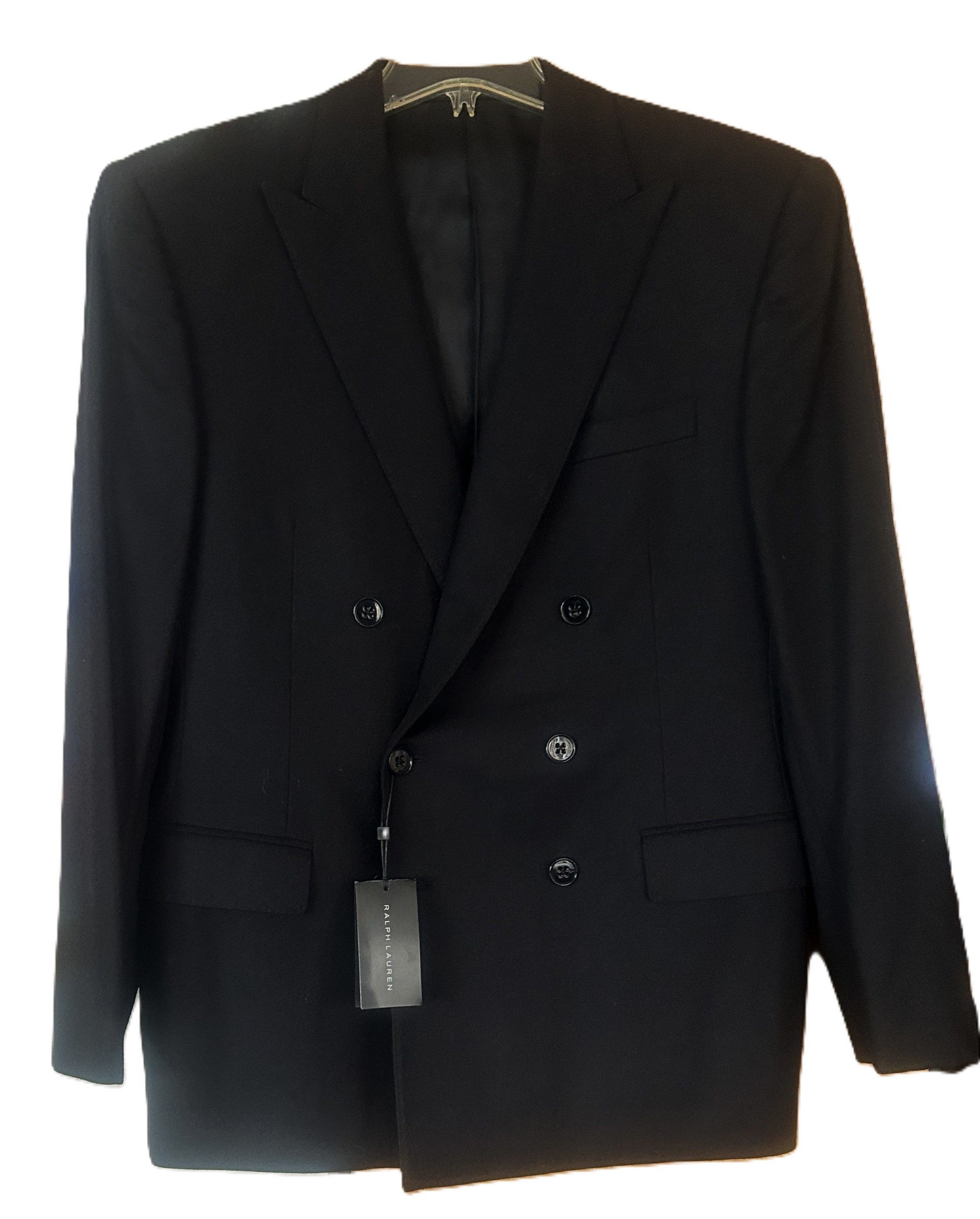 Ralph Lauren Black Label Ralph Lauren Black Label DB Blazer Black 44R Italy Wool Size 42R - 1 Thumbnail