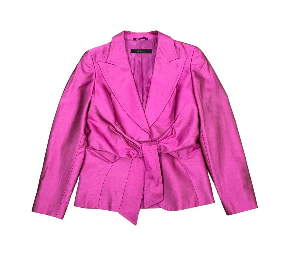 Max Mara Max Mara Pianoforte Silk-Cotton Blazer Belted size US10 IT44 Size L / US 10 / IT 46 - 15 Thumbnail