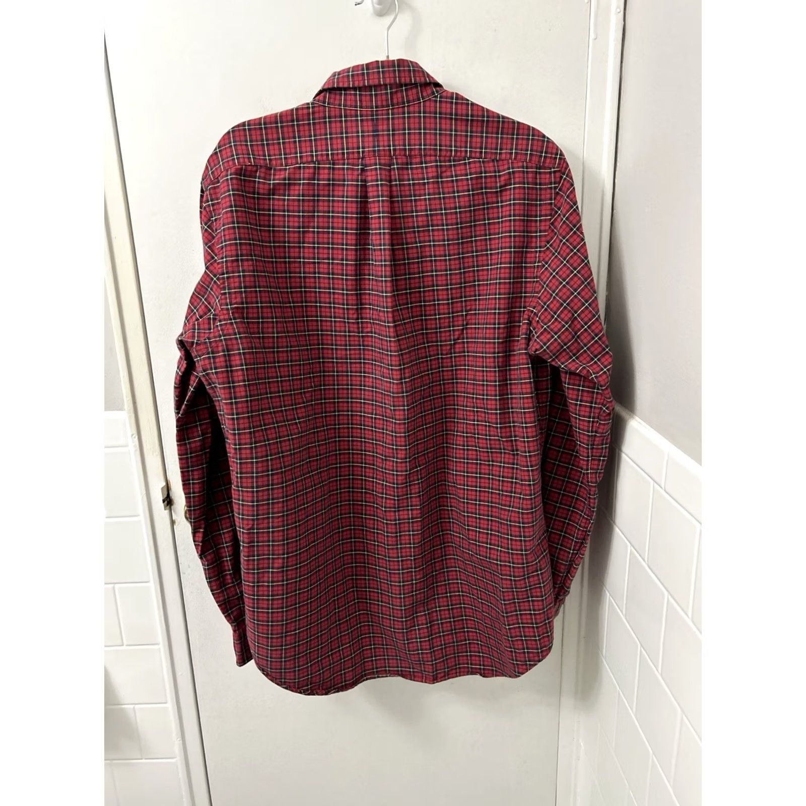 Ralph Lauren Ralph Lauren Shirt Mens L Red Plaid Button-Down Long Sleeve Oxford Navy Pony Embroidered Classic Preppy Casual Business Travel Size US L / EU 52-54 / 3 - 7 Thumbnail