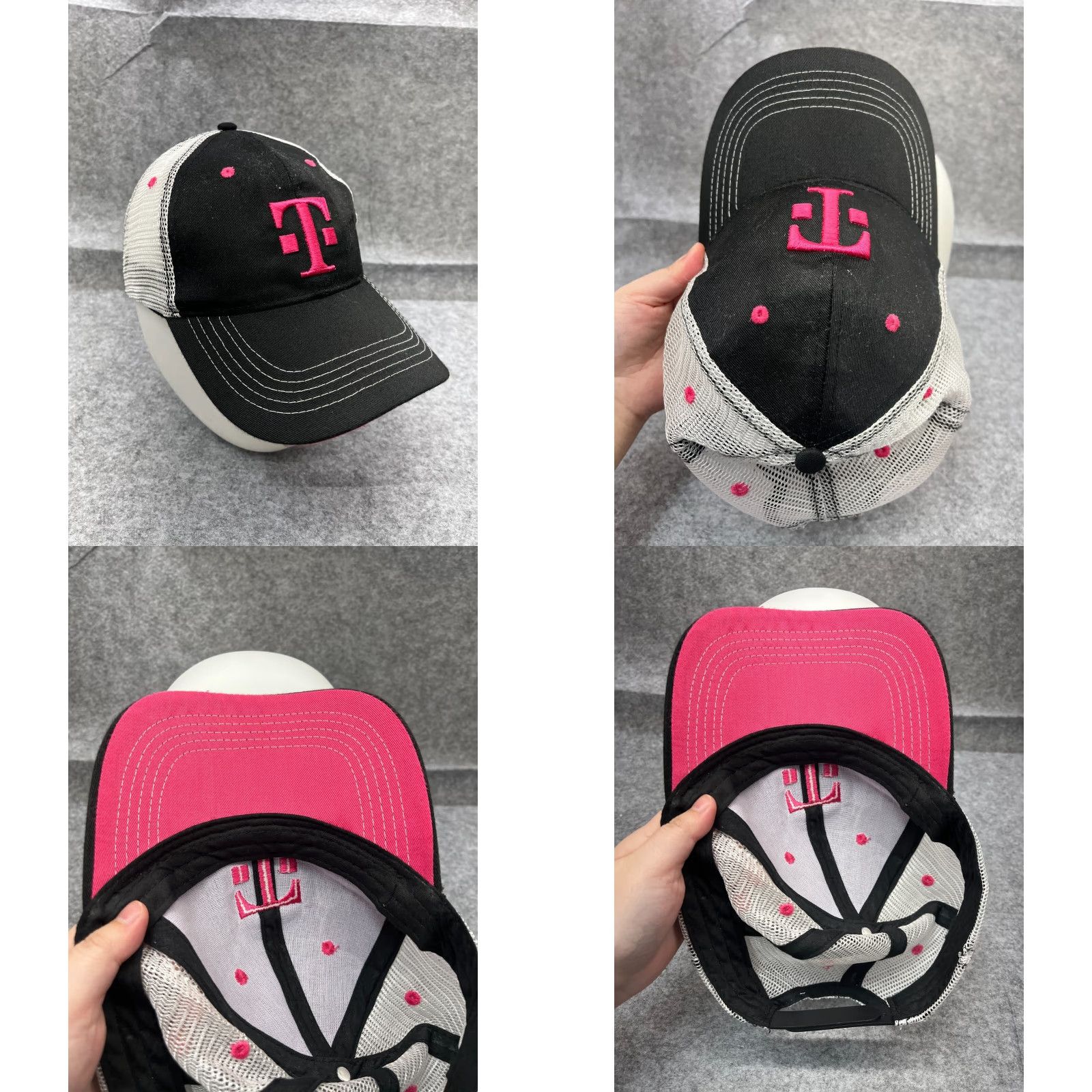 Pinko T-Mobile Hat Cap Snap Back Adult One Size Black Pink Cotton Poly Work Trucker Size ONE SIZE - 8 Thumbnail