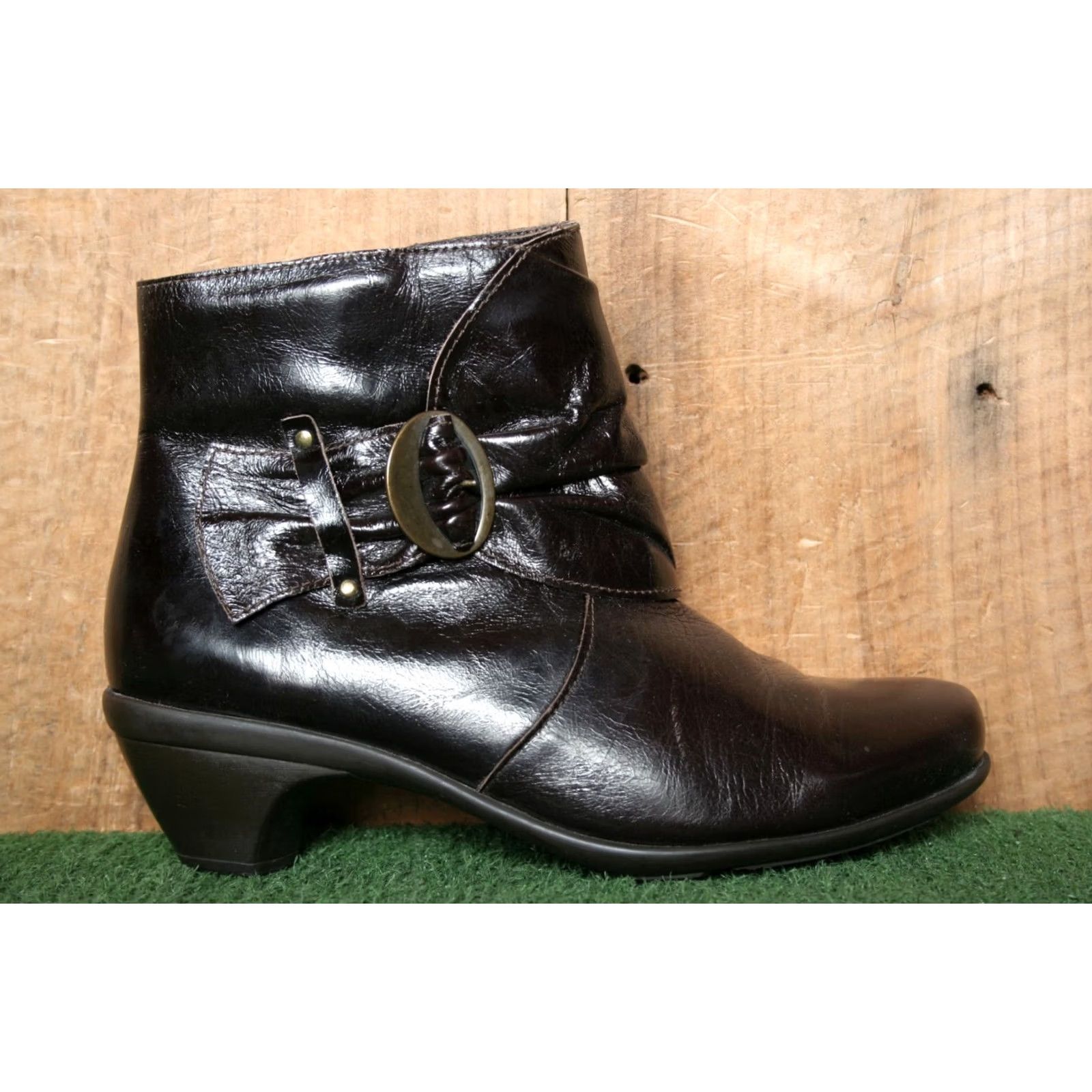 Vintage NAOT Brown Leather Bootie EU 38 / US 7 Zip Ankle Boots Women, Brown, Leather Upper, … Size US 7 / IT 37 - 2 Thumbnail