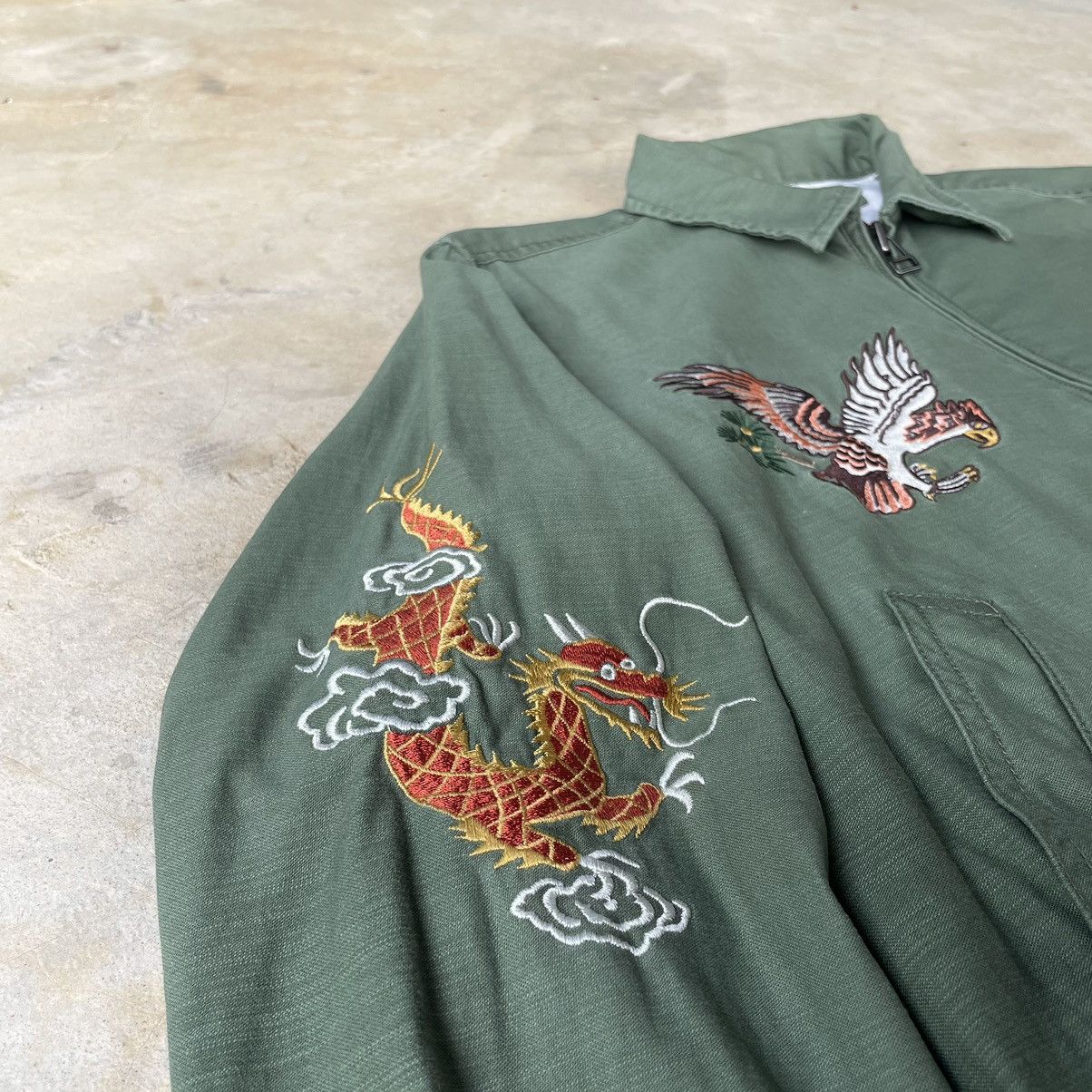 Avirex VINTAGE AVIREX MILITARY SUKAJAN EMBROIDERY COLLAR ZIP JACKET Size US S / EU 44-46 / 1 - 13 Thumbnail