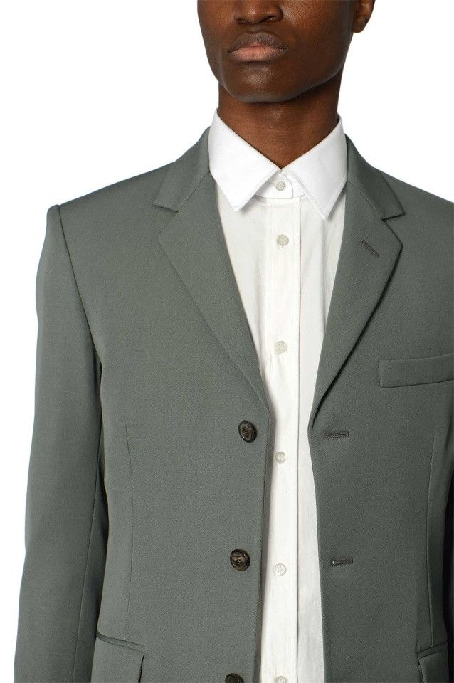 Maison Margiela o1y1124 Wool Blazer Jacket in Grey Size US XXS / EU 40 - 3 Thumbnail