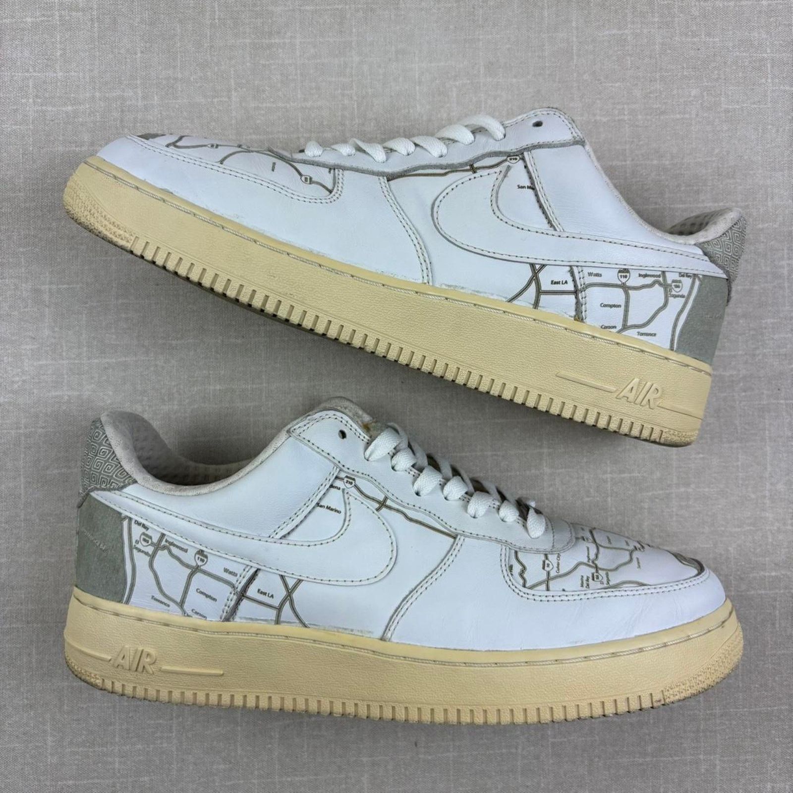 Nike 🗺️ 2006 Nike Air Force 1 Low “LA Map” 11M Size US 11 / EU 44 - 2 Thumbnail