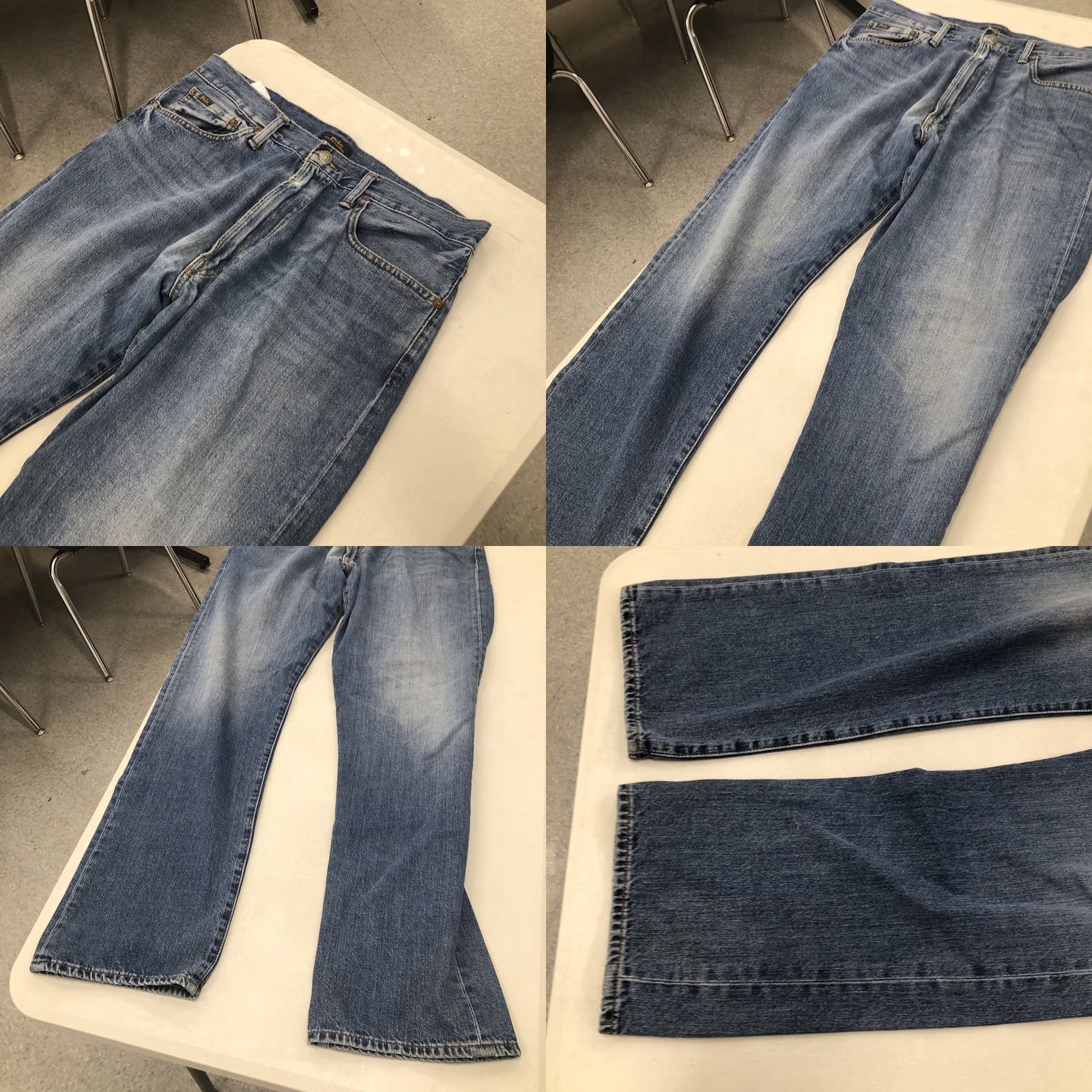 Polo Ralph Lauren Polo Ralph Lauren Jeans Mens 34x32.5 Blue Thompson Relaxed Straight Med Wash Size US S / EU 44-46 / 1 - 8 Thumbnail