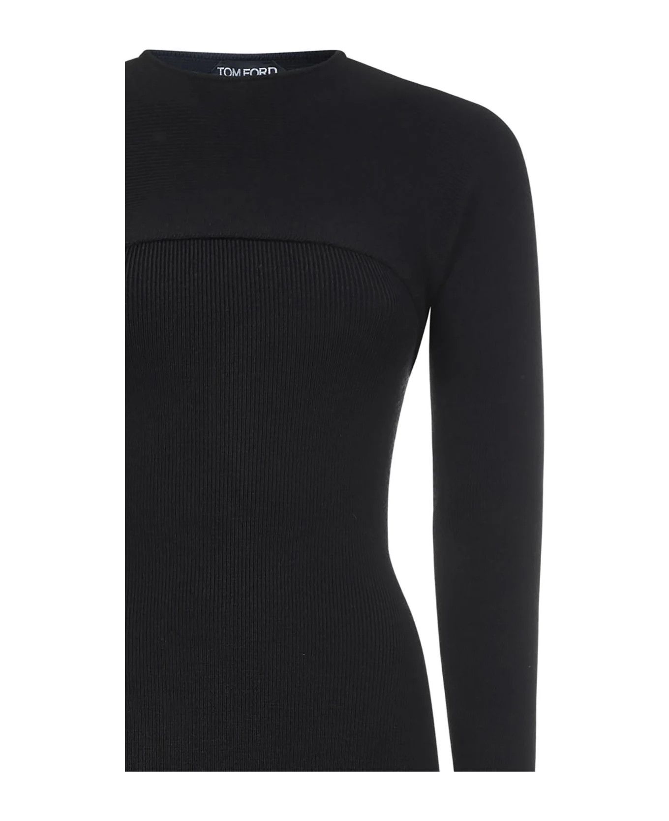 Tom Ford o1y0126 Midi Dress in Black Size L / US 10 / IT 46 - 3 Thumbnail