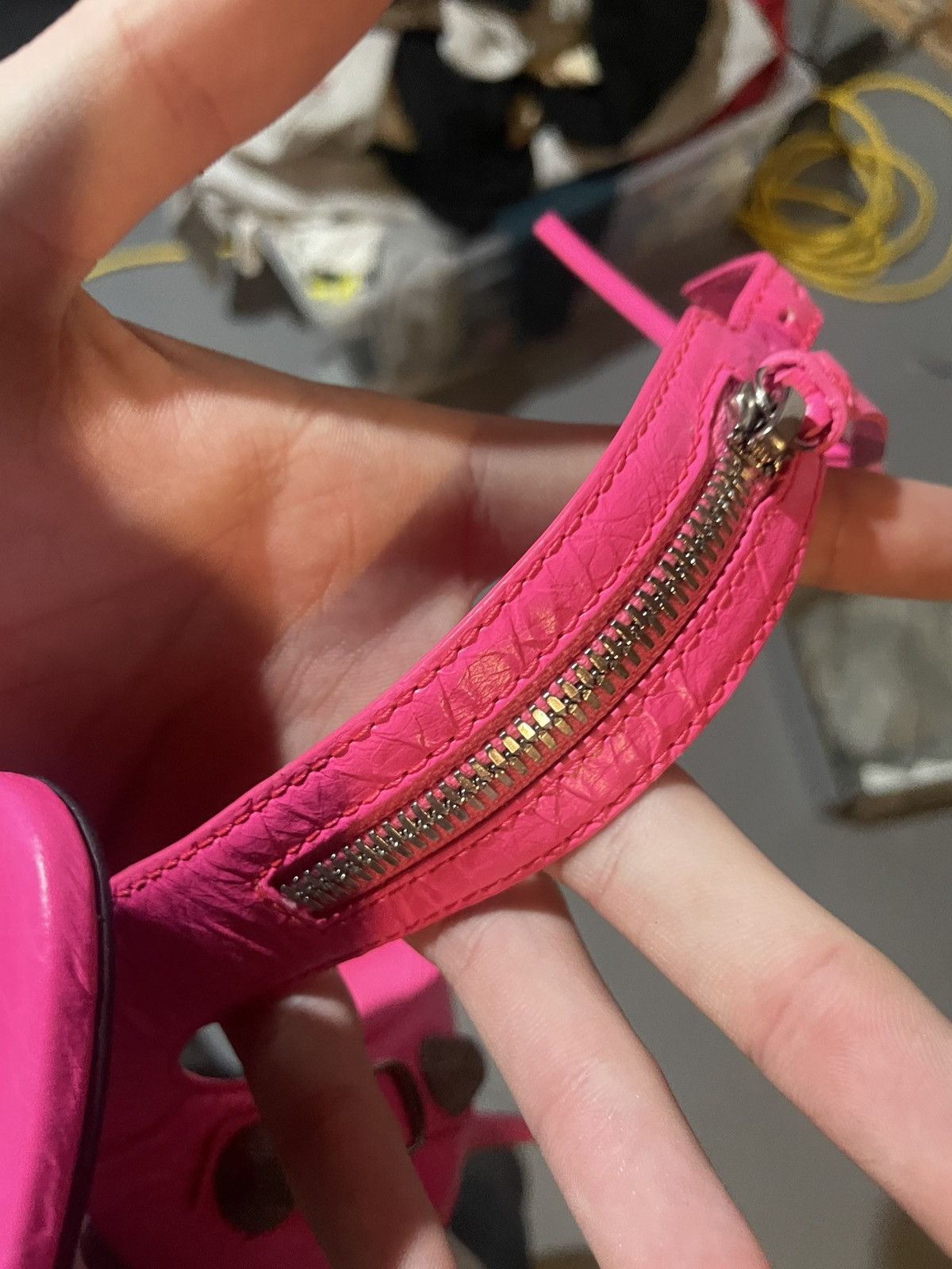Balenciaga Balenciaga Womens Flou Pink Cagole Leather Studded Stiletto Size US 8.5 / IT 38.5 - 13 Thumbnail