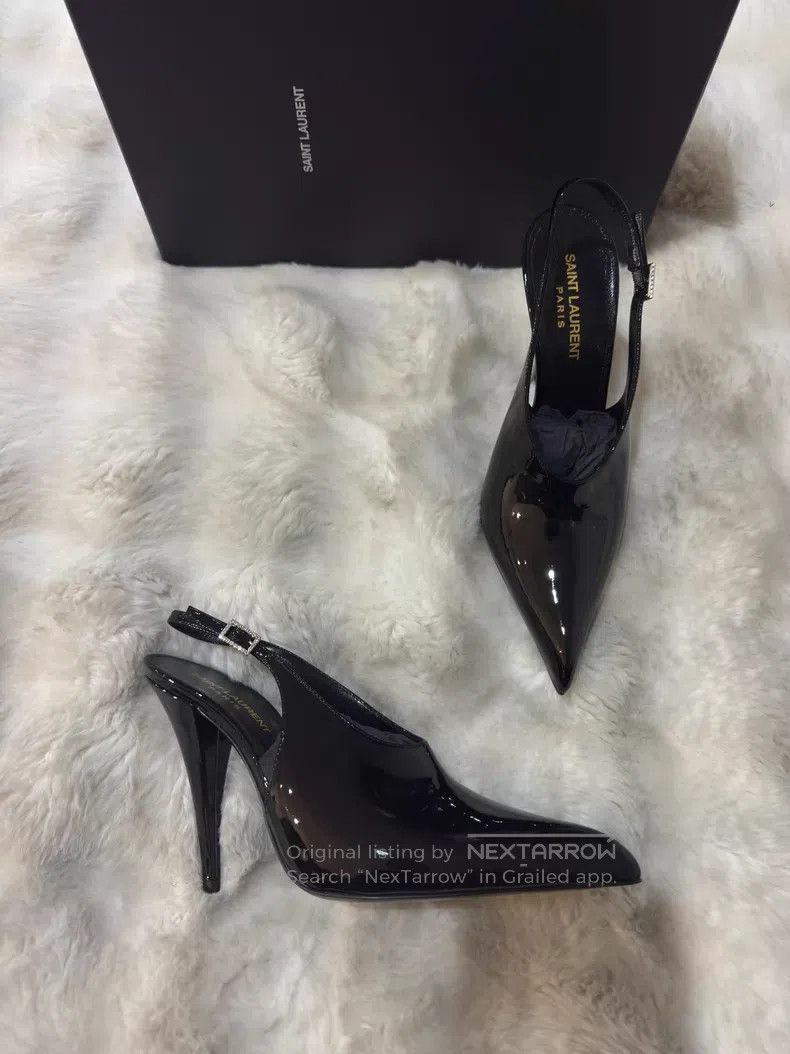 Saint Laurent Paris Saint Laurent Paris Crystal Rhinestone Patent Leather High Size US 6.5 / IT 36.5 - 2 Thumbnail