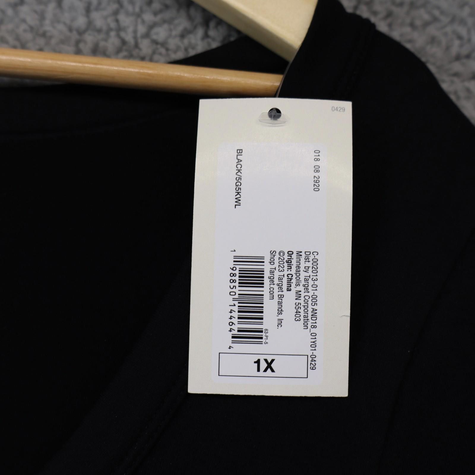 Other A New Day Square Neck Black Shirt 1X NWT new Size XL / US 12-14 / IT 48-50 - 3 Thumbnail