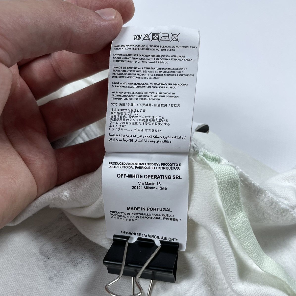 Off White Distressed Faded Black Arrows White T-shirt