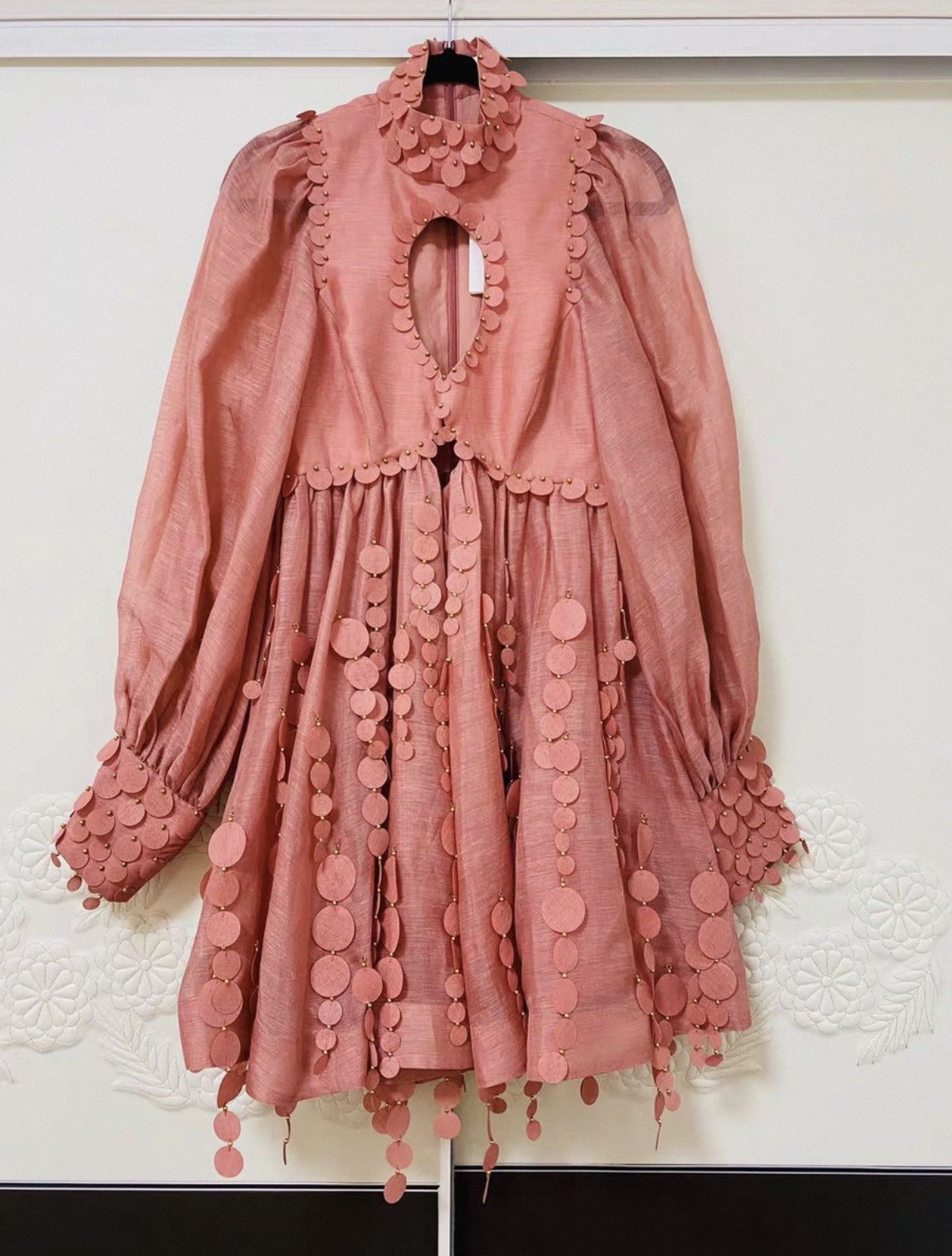 Zimmermann Zimmermann Concert Disc embellished cutout linen&silk dress Size XS / US 0-2 / IT 36-38 - 2 Thumbnail