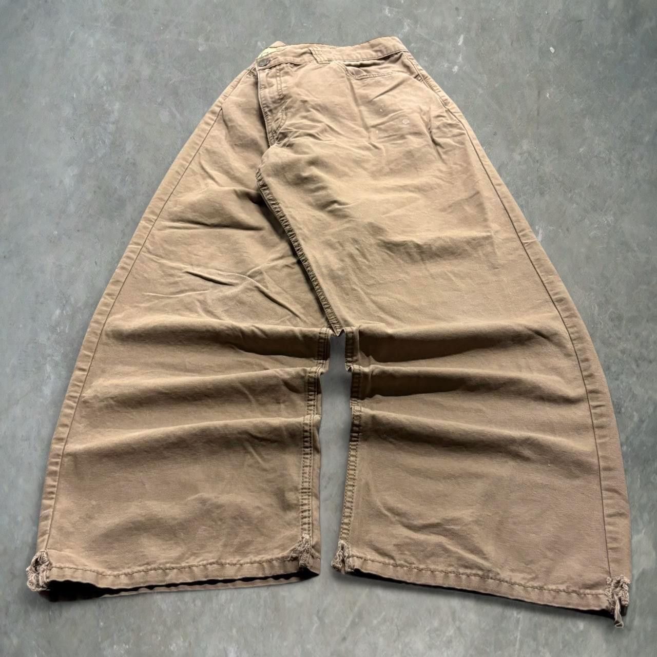 Vintage Crazy Vintage Y2K/2000s Baggy Skater Style Khaki Brown Pants! Size US 42 / EU 58 - 1 Thumbnail