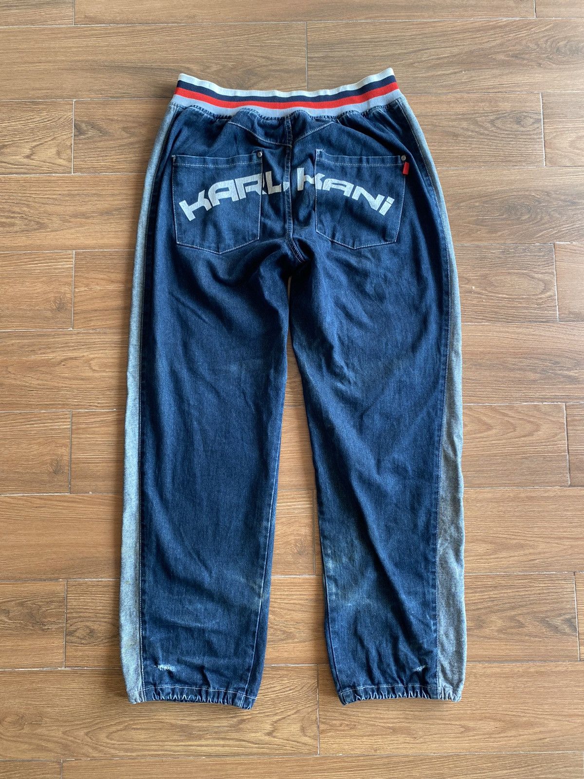 Japanese Brand × Karl Kani × Vintage Karl Kani rap denim jeans big logo y2k Size US 34 / EU 50 - 12 Thumbnail