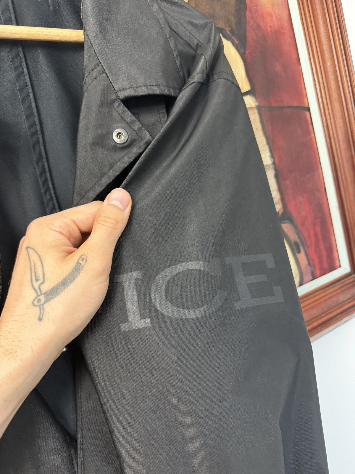 Iceberg Vintage 90s ICEBERG Techwear Waxed Cargo Jacket Tactical Size US M / EU 48-50 / 2 - 5 Thumbnail