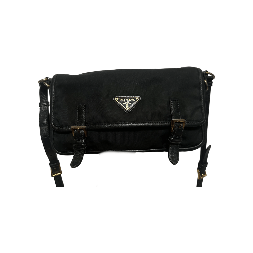Prada Prada Nylon Triangle Logo Messenger Bag Size ONE SIZE - 1 Thumbnail