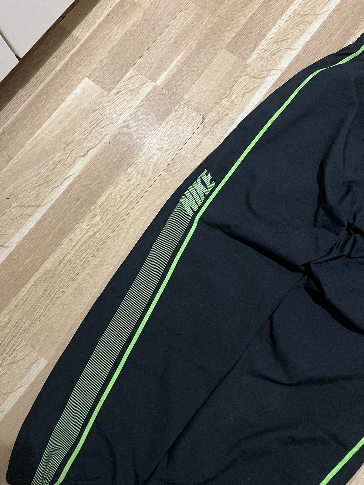 Nike × Vintage Nike vintage drill sweat pants black big logo y2k style Size US 31 - 8 Thumbnail