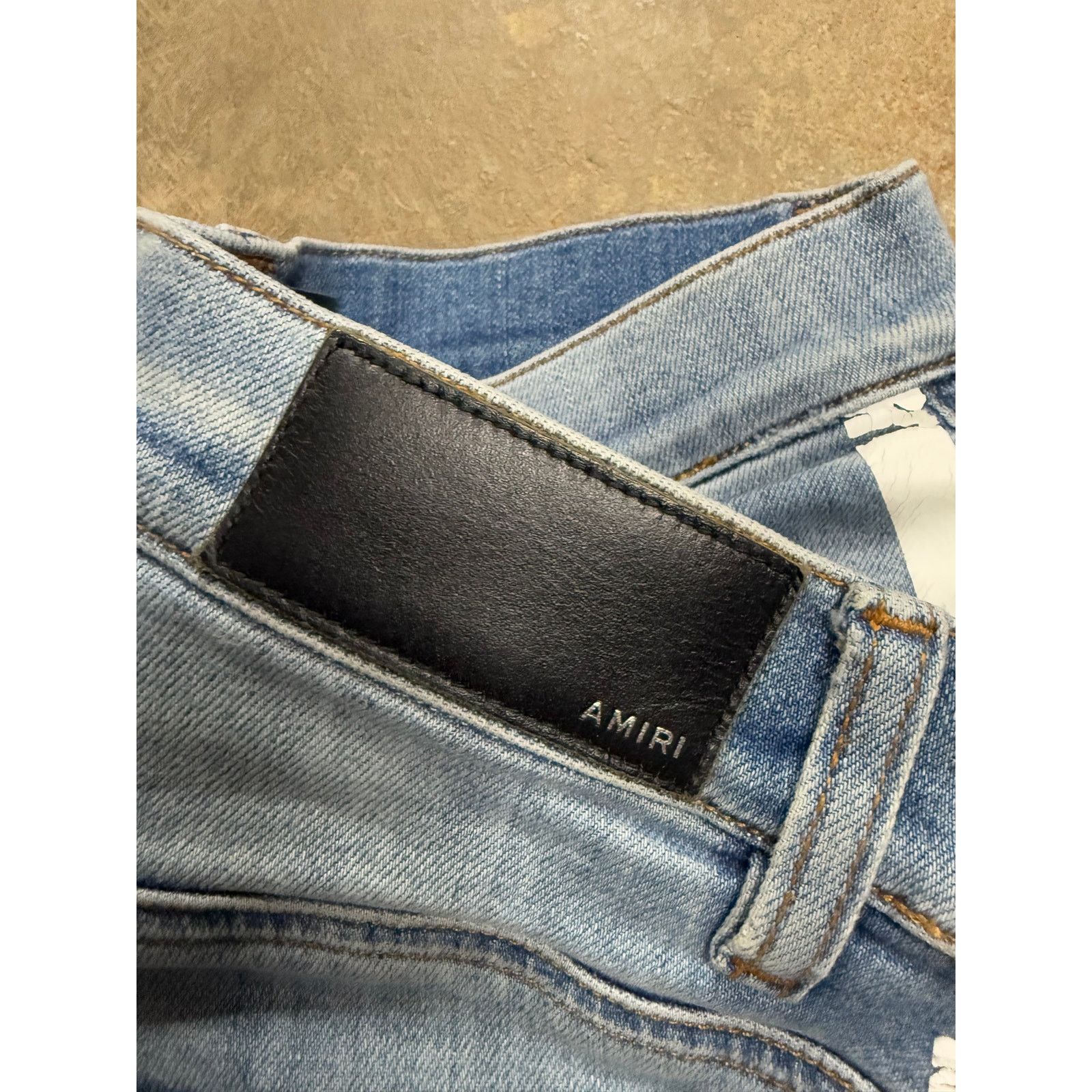 Amiri Amiri Jeans Light Wash White Stripe Used 31 Size US 31 - 3 Thumbnail