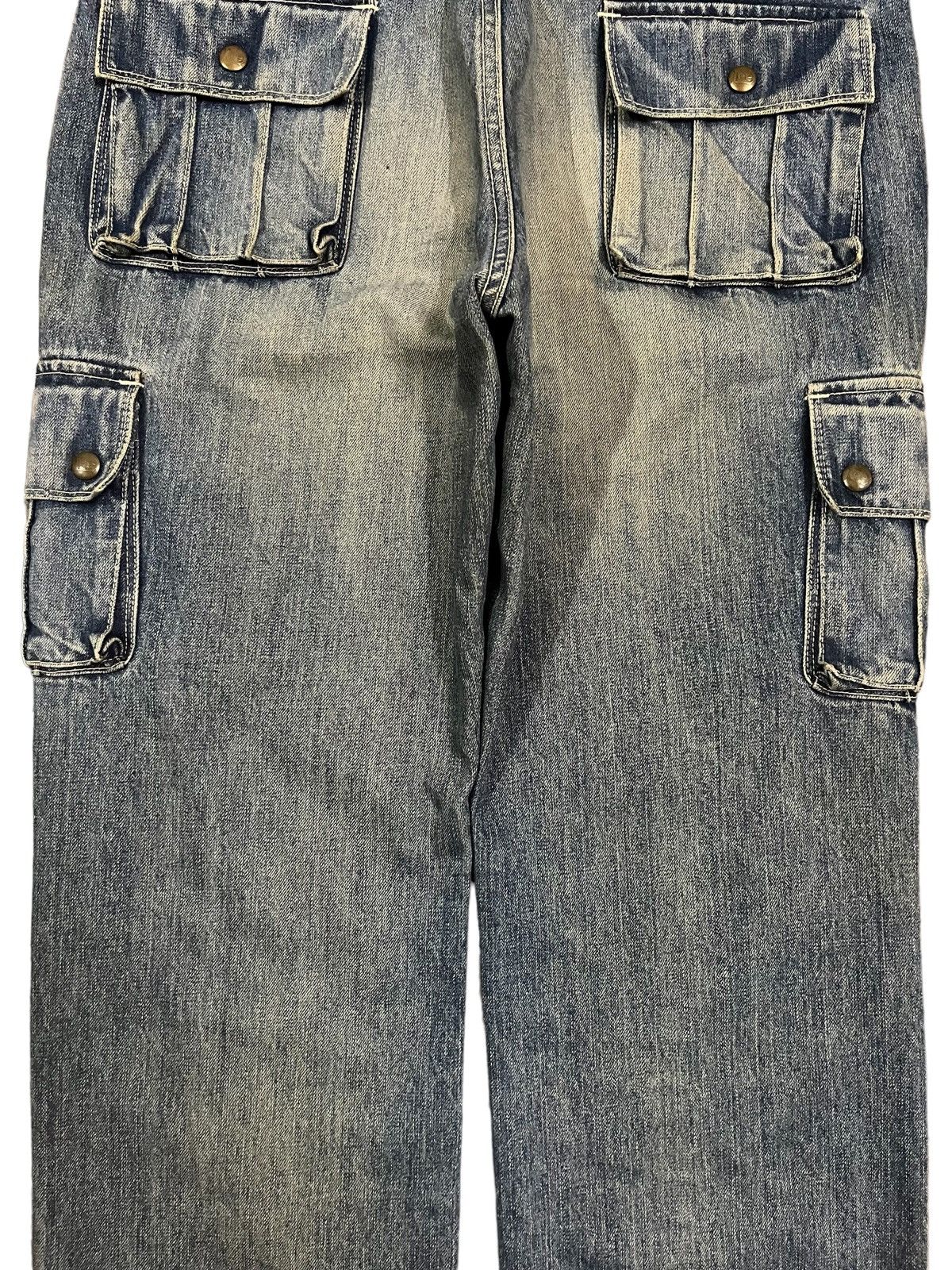 Japanese Brand × Le Grande Bleu (L.G.B.) Vintage Lee Mud Washed Multi Pocket Cargo Baggy Jeans Size US 32 / EU 48 - 7 Thumbnail