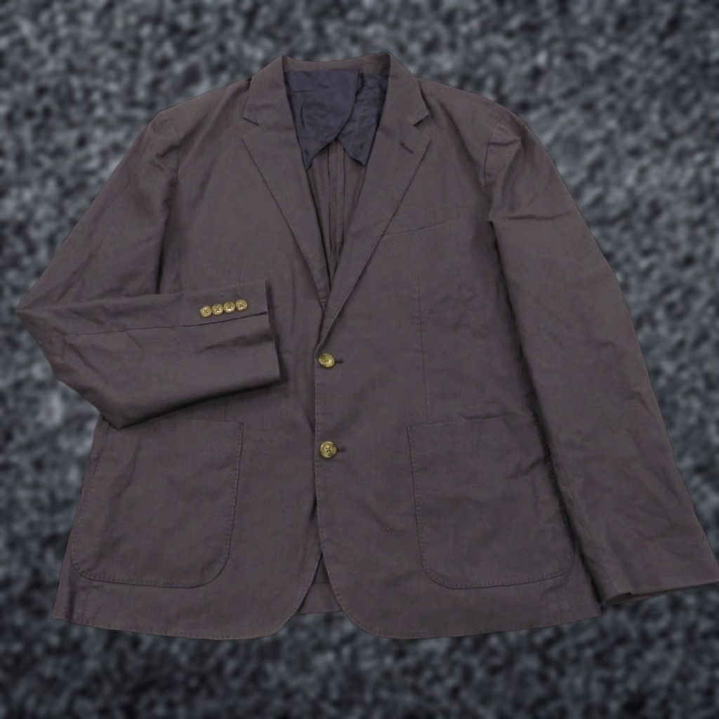 J.Crew J Crew Jacket Mens XL Hemp Cotton Unstructured Blazer 44R Suit Coat Indigo Blue Size 46R - 1 Thumbnail