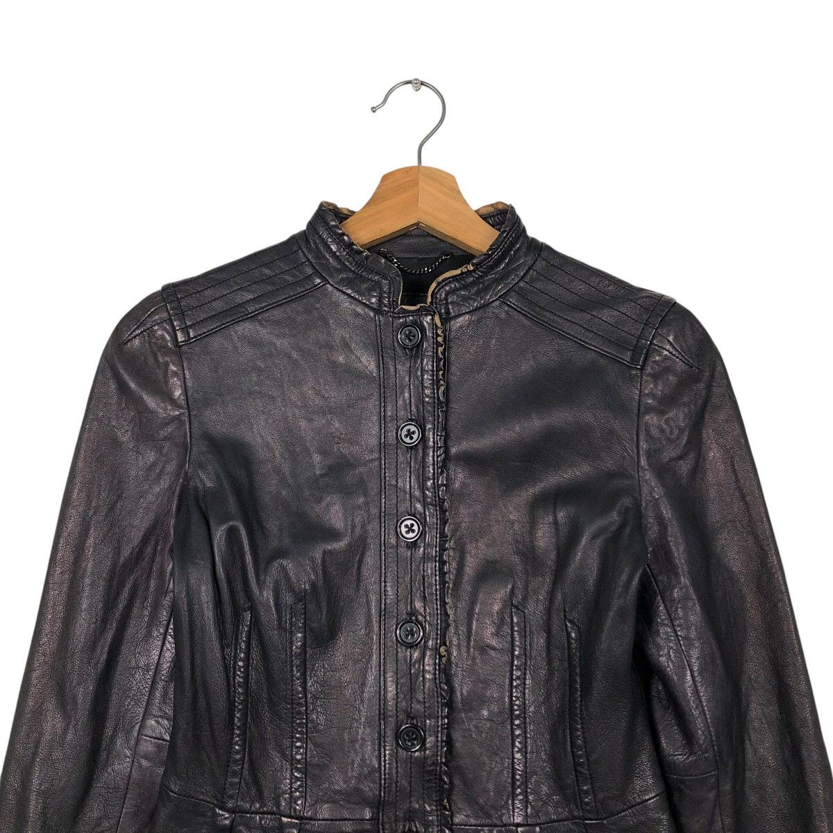 Hysteric Glamour CROPPED BIKER LEATHER JACKET BANANA REPUBLIC 14th ADDICTION Size US XS / EU 42 / 0 - 5 Thumbnail