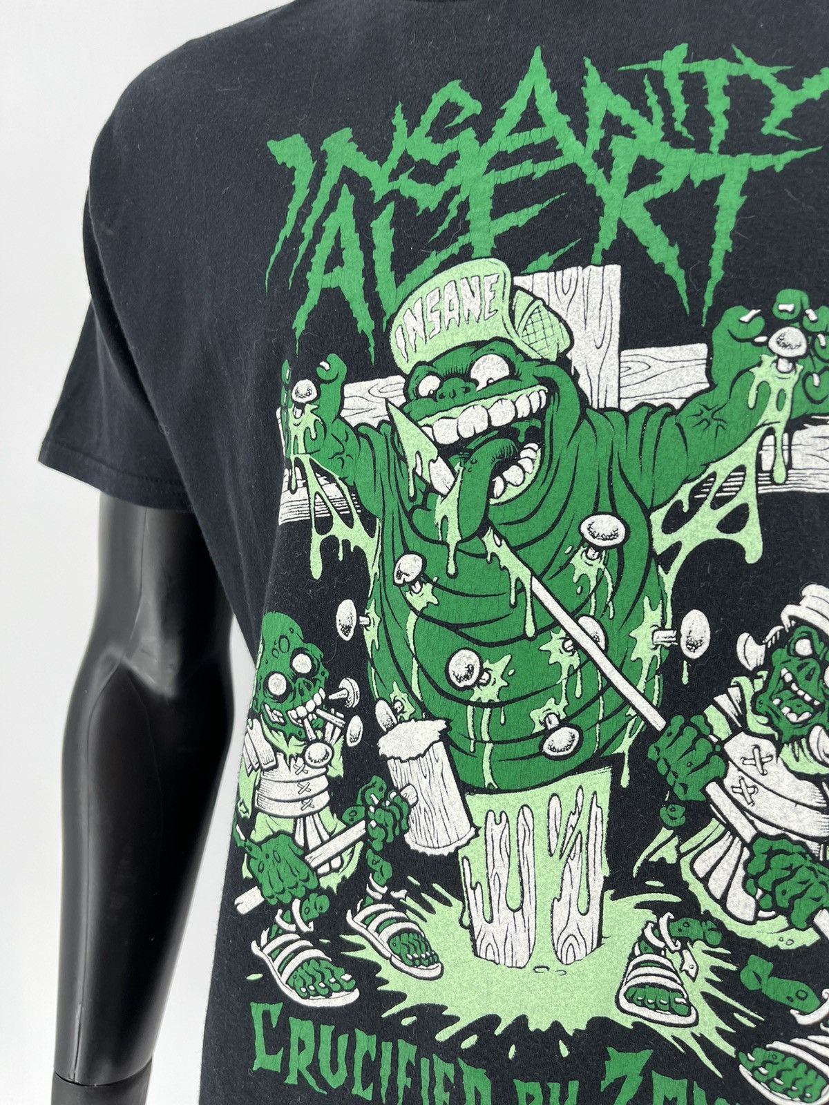 Band Tees × Vintage Vintage 00s Insanity Alert Metal Band Grunge Faded Double Size US L / EU 52-54 / 3 - 6 Thumbnail