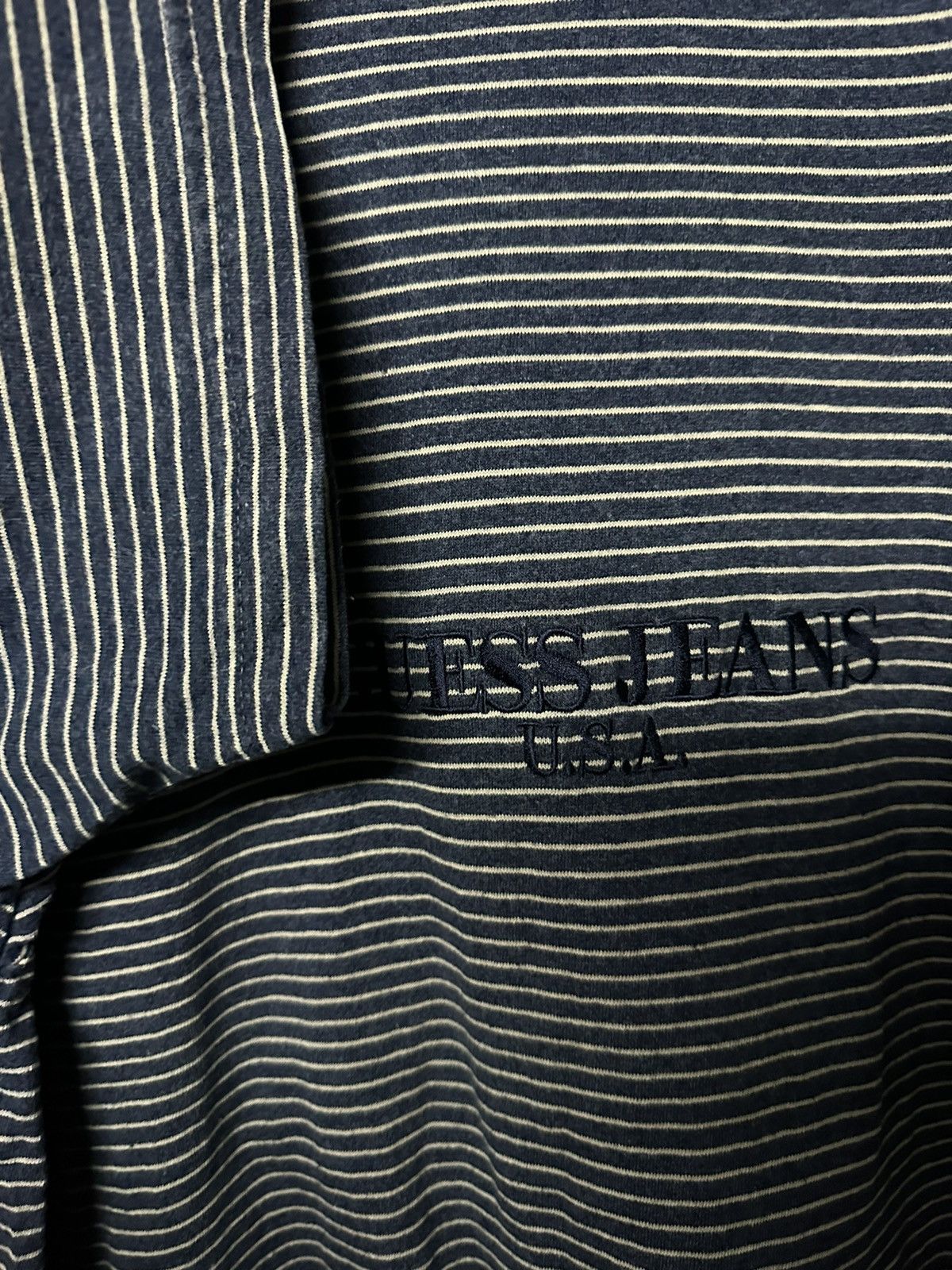 Guess × Vintage Vintage 90s Guess Stripe Faded Tee A$ap Rocky Size US XL / EU 56 / 4 - 6 Thumbnail