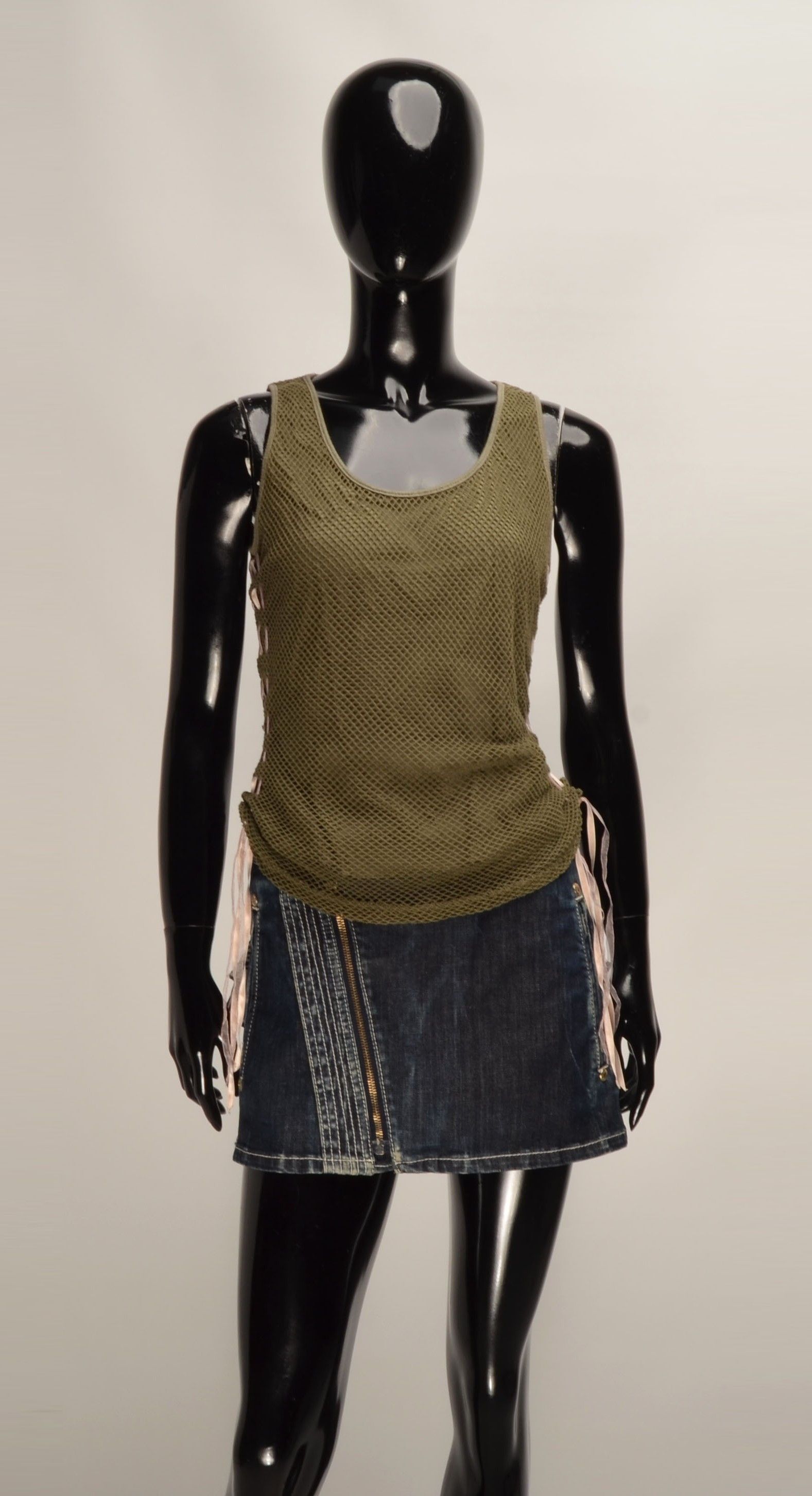 Jasper Conran Vintage Jasper Conran Y2K Grunge Double Layer Fishnet Top Size M / US 6-8 / IT 42-44 - 1 Thumbnail
