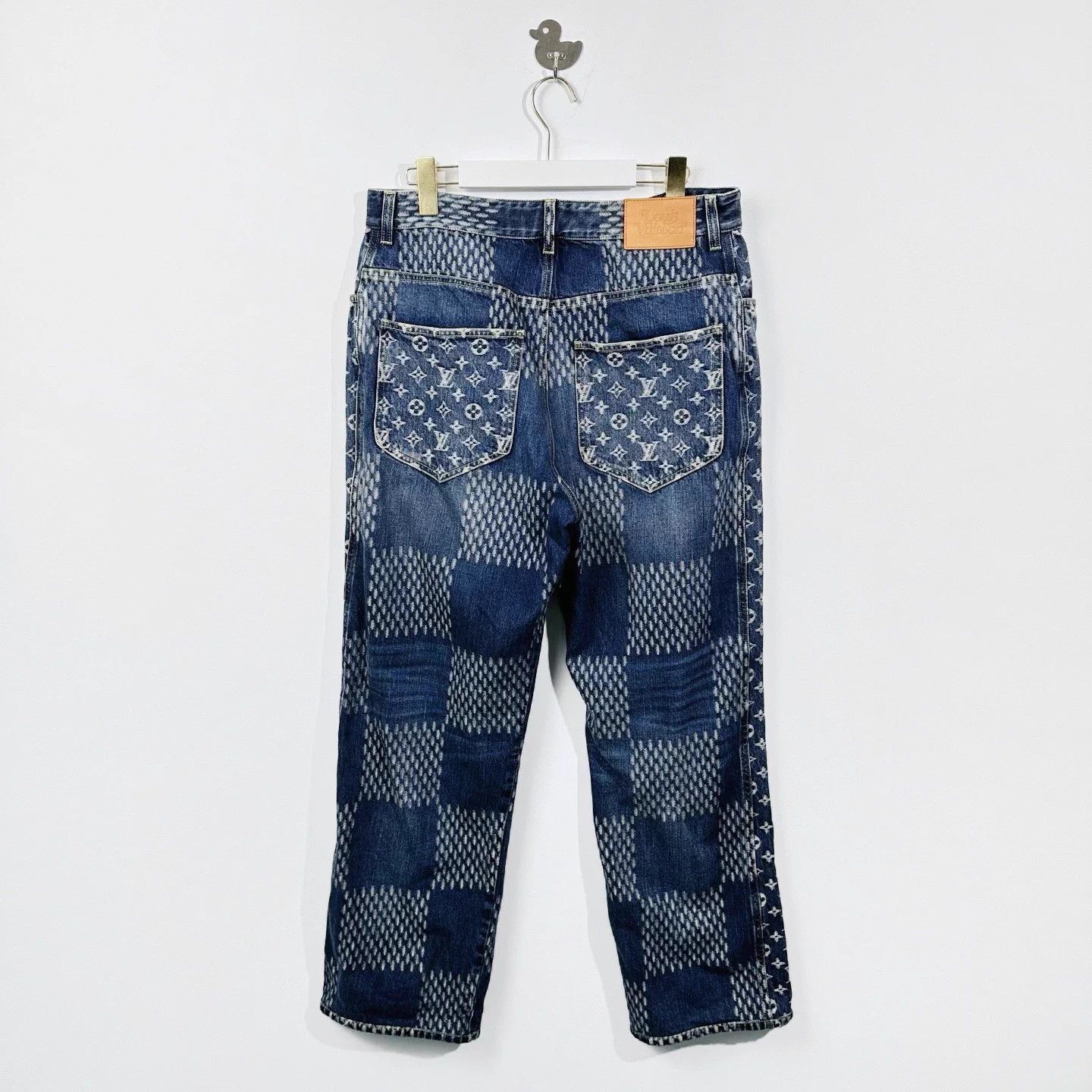 Louis Vuitton LV x Nigo GiantDamierWavesMonogram Blue 32W Jeans Size US 32 / EU 48 - 2 Thumbnail