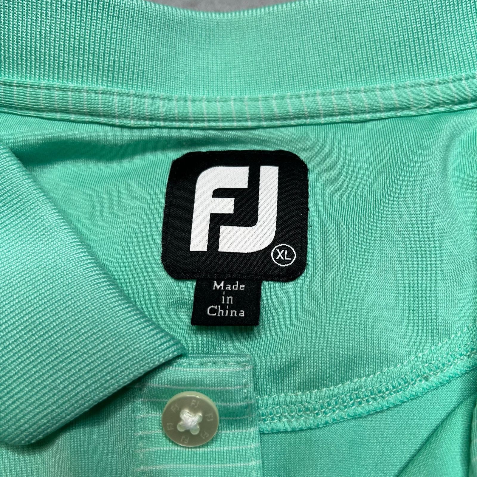 Footjoy FootJoy FJ Golf Polo Shirt Men’s XL Mint Green Performance Size US XL / EU 56 / 4 - 3 Thumbnail