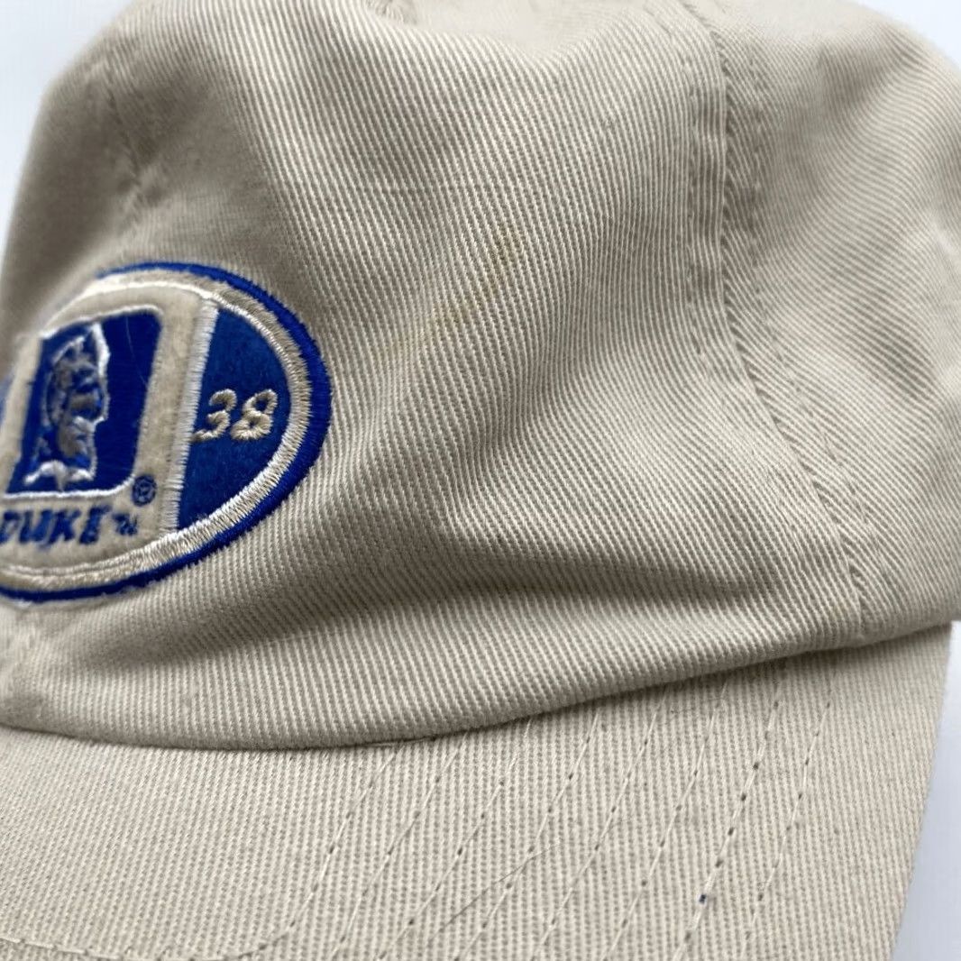 Vintage VINTAGE Duke Blue Devils Adjustable Strap Pro Player Ball Cap Khaki Mens One Size Tan Embroidered Baseball Hat Hat Adjustable Strapback Brand No Brand Size ONE SIZE - 6 Thumbnail