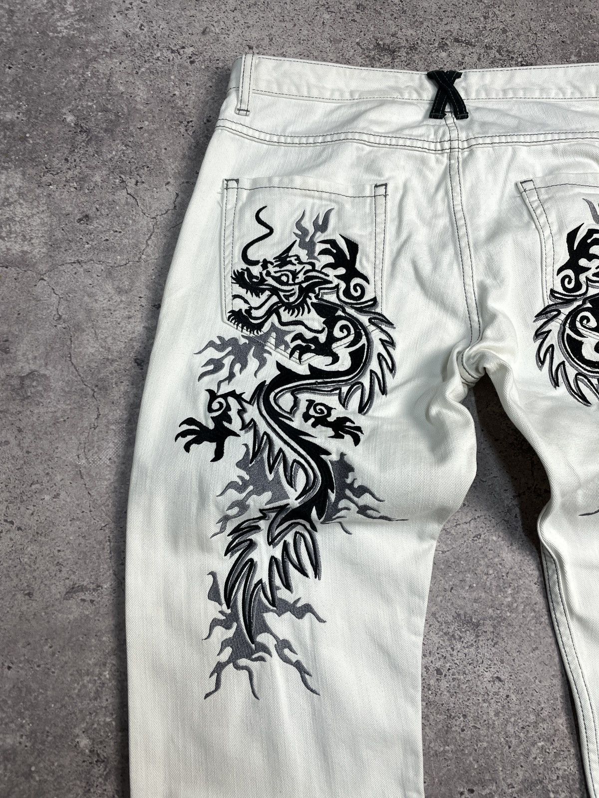 Ed Hardy Crazy Vintage 00s Ed Hardy Jnco Dragon Embroidered Pants NWT Size US 34 / EU 50 - 4 Thumbnail