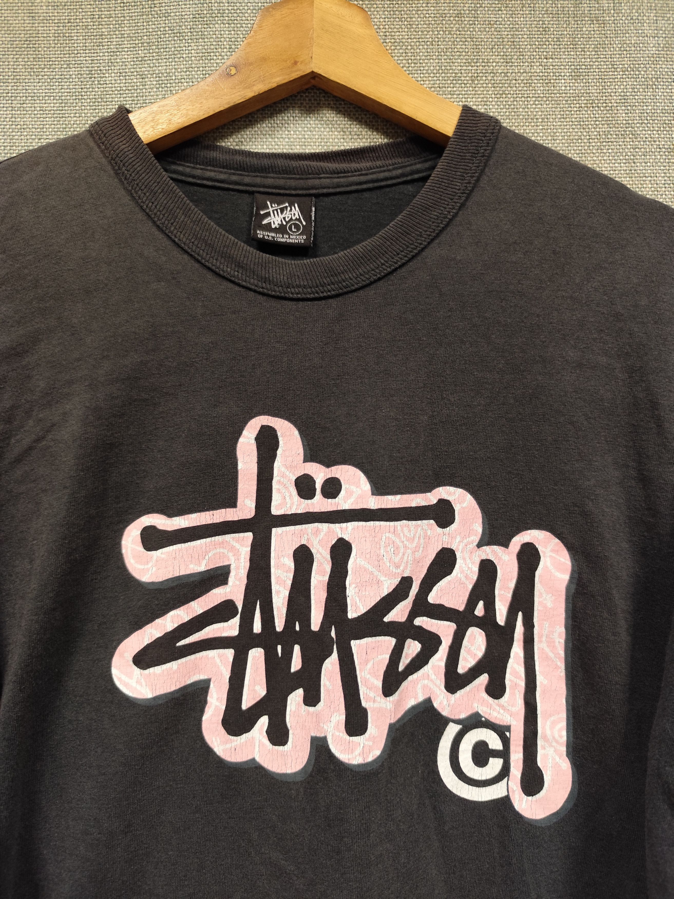 Stussy t shirt long sleeve stussy big logo very rare Size US L / EU 52-54 / 3 - 4 Thumbnail