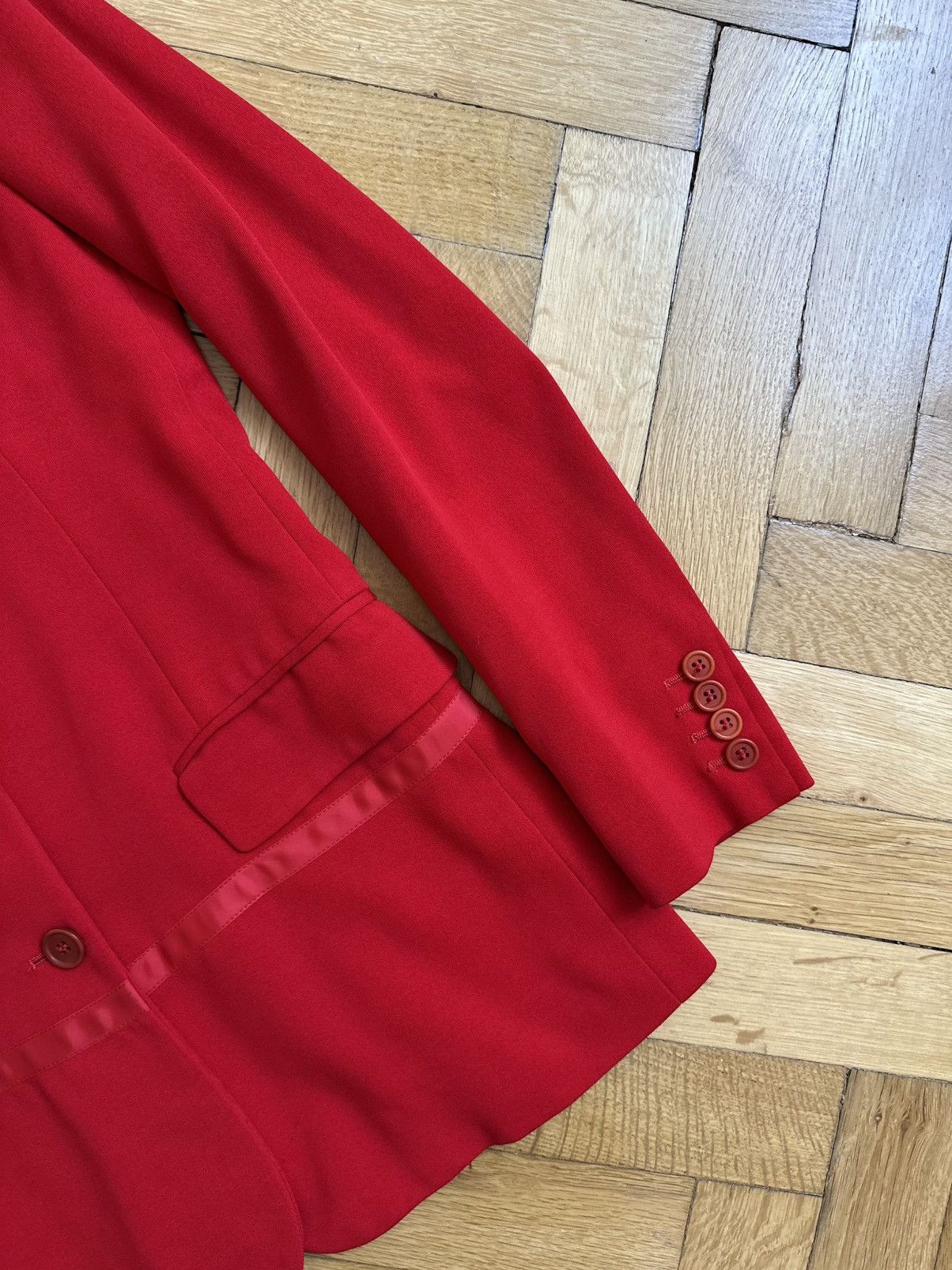 Helmut Lang Helmut Lang 1990s Runway Rare Archive Red Classic Blazer Size M / US 6-8 / IT 42-44 - 12 Thumbnail