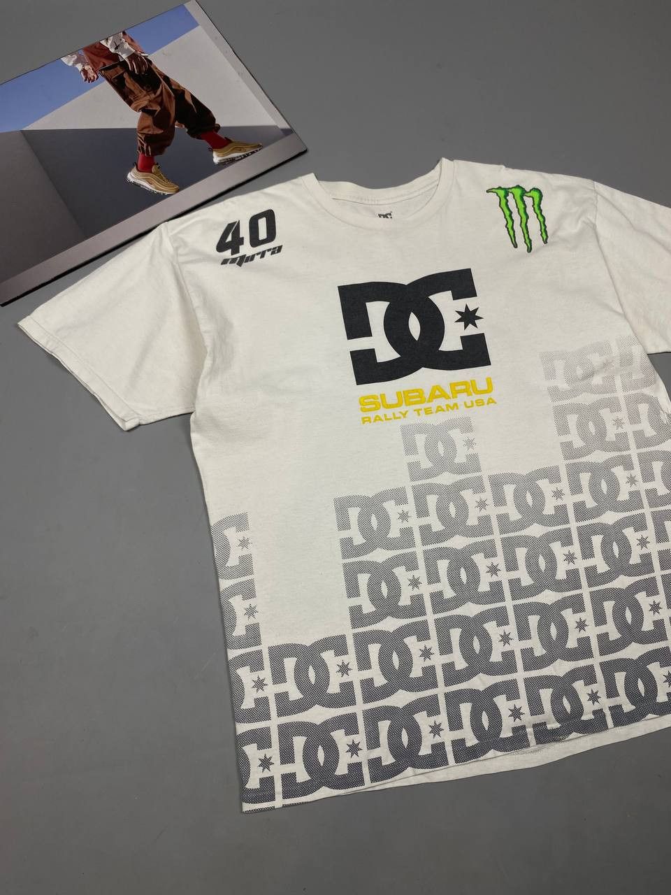 DC DC Shoes Dave Mirra Monster Energy White T-Shirt XL Size US XL / EU 56 / 4 - 1 Thumbnail