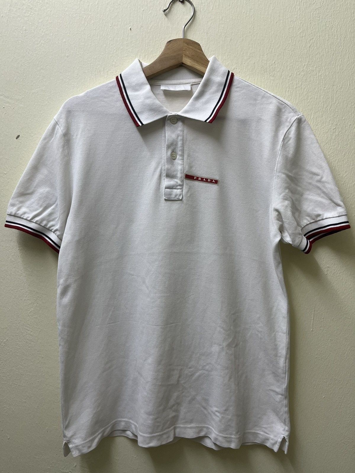 Prada Prada Polo Tee Ringer Size US M / EU 48-50 / 2 - 1 Thumbnail
