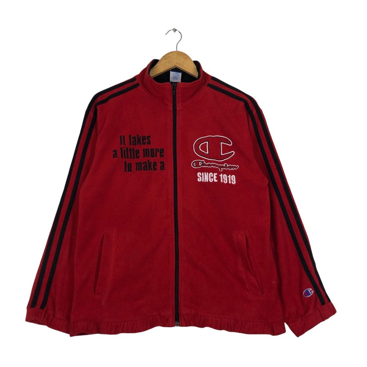 Champion × Japanese Brand × Vintage Champion Fleece Sweatshirt Jacket Medium #A3 Size US M / EU 48-50 / 2 - 1 Thumbnail
