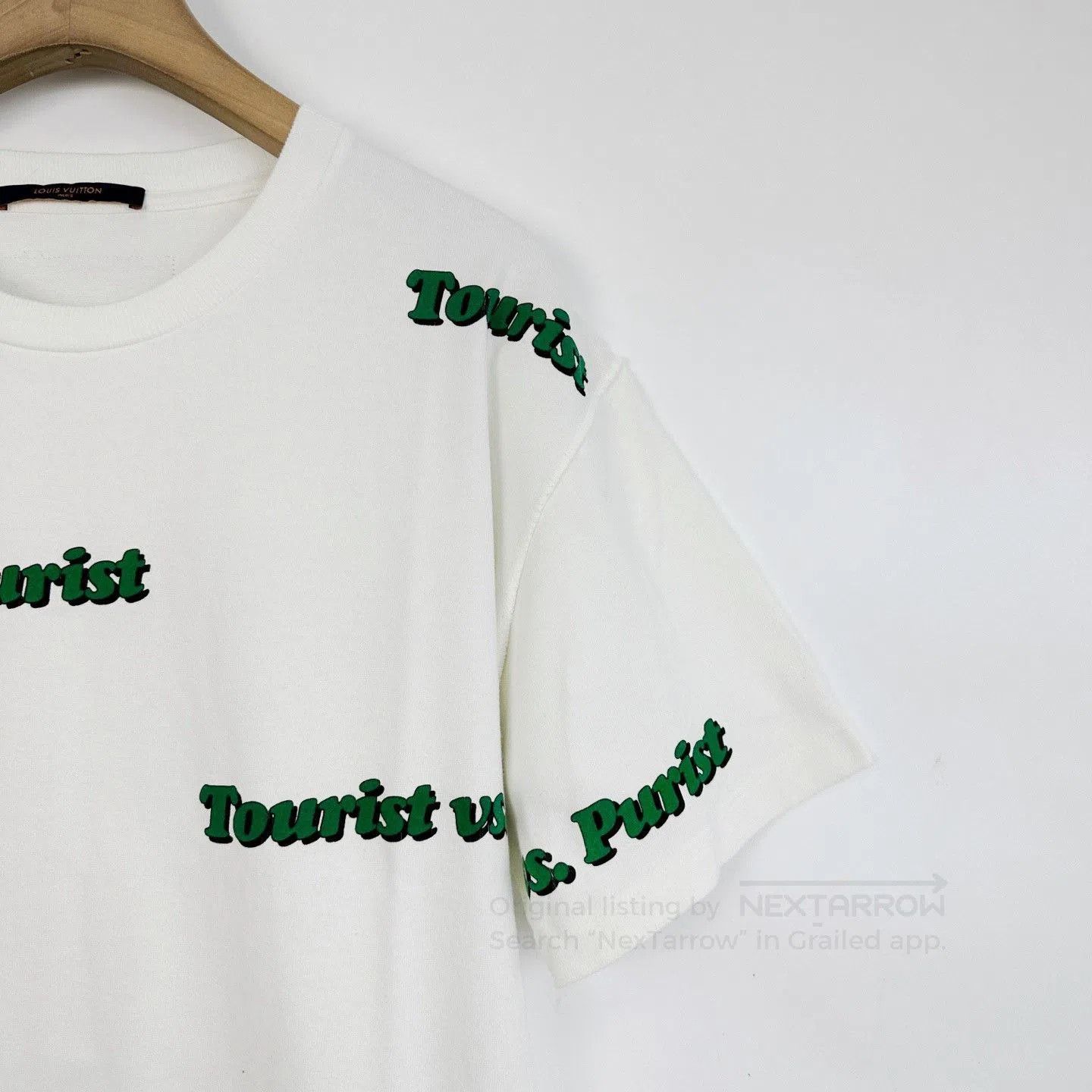 Louis Vuitton LV White Letter Print Crewneck T-shirt. Size US L / EU 52-54 / 3 - 5 Thumbnail