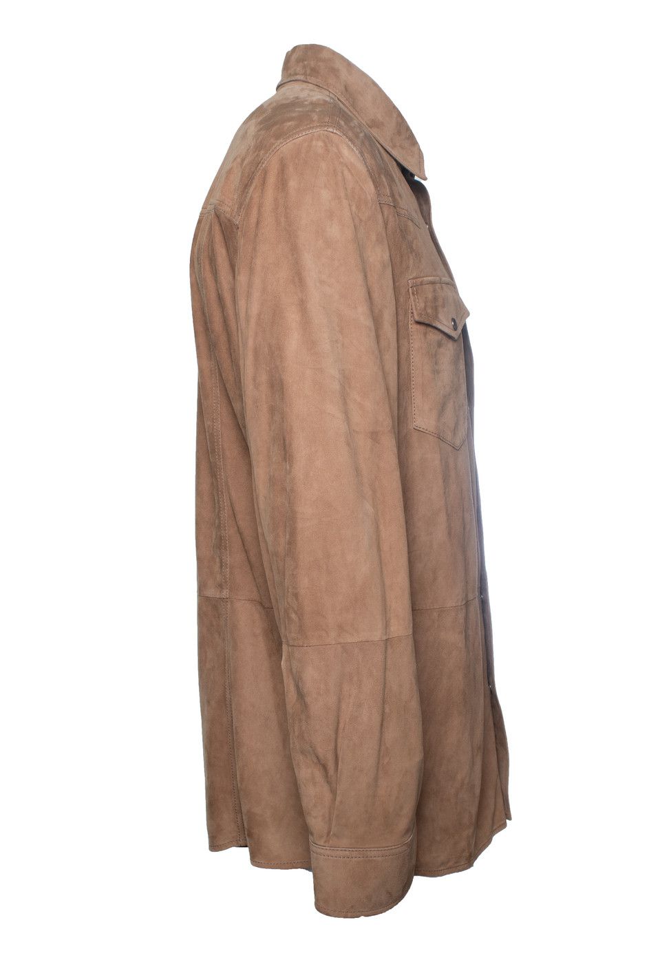 Brunello Cucinelli Brunello Cucinelli, brown suede shirt Size US XXL / EU 58 / 5 - 5 Thumbnail