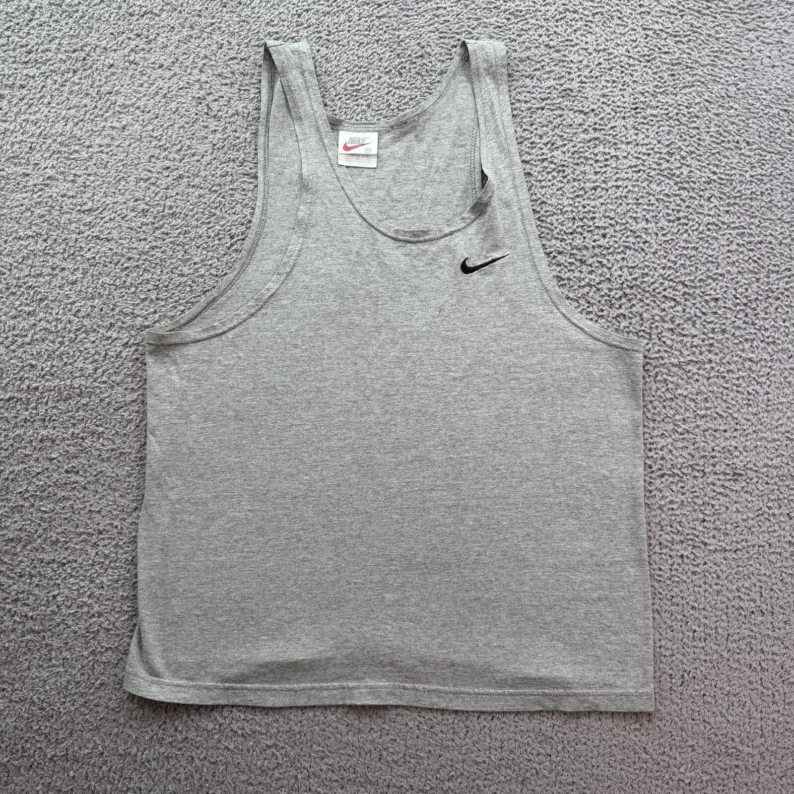 Nike Vintage Nike Mini Swoosh Tank Top USA Made Gray Boxy M Y2K Size US M / EU 48-50 / 2 - 1 Thumbnail