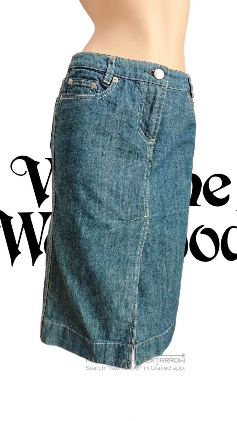 Vivienne Westwood Vivienne Westwood size 2 Denim silver button skirt Size 23" - 3 Thumbnail