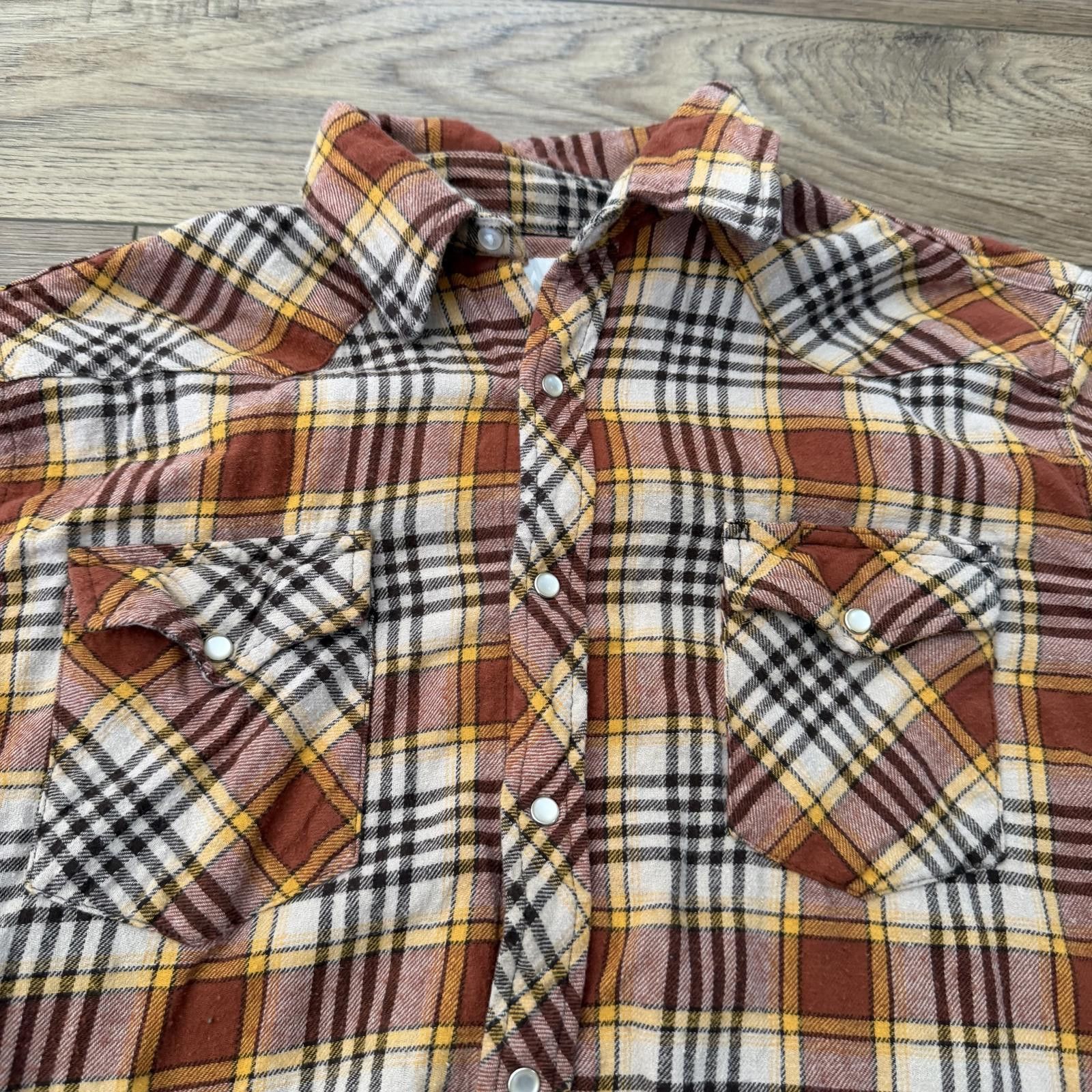 Wrangler Vintage Wrangler Western Flannel Plaid Snap Shirt 90s Y2K Size US M / EU 48-50 / 2 - 2 Thumbnail