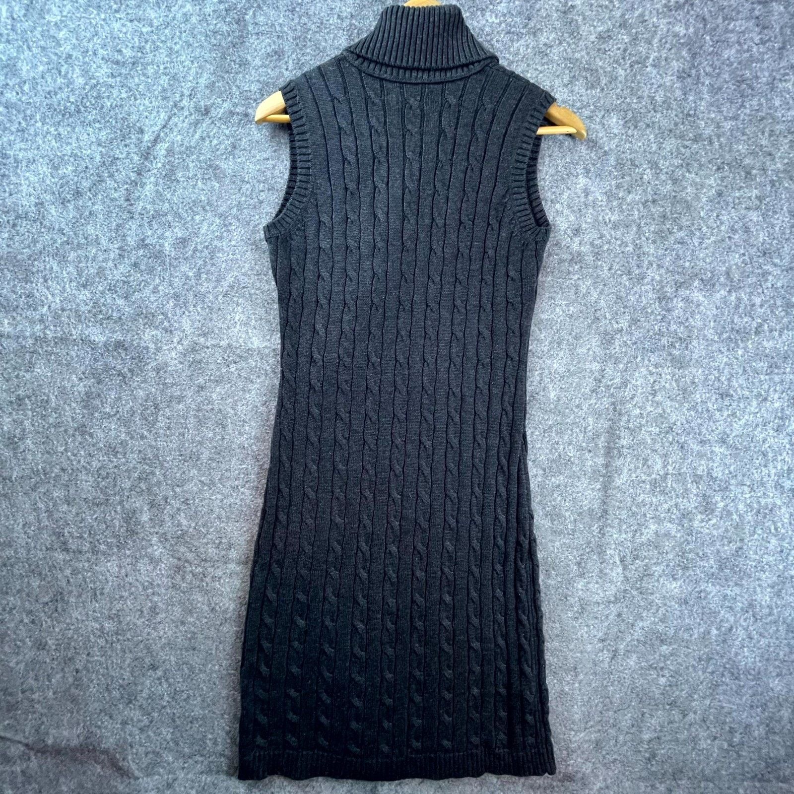 Calvin Klein Calvin Klein Sweater Dress Women Medium Black Cable Knit Size M / US 6-8 / IT 42-44 - 2 Thumbnail