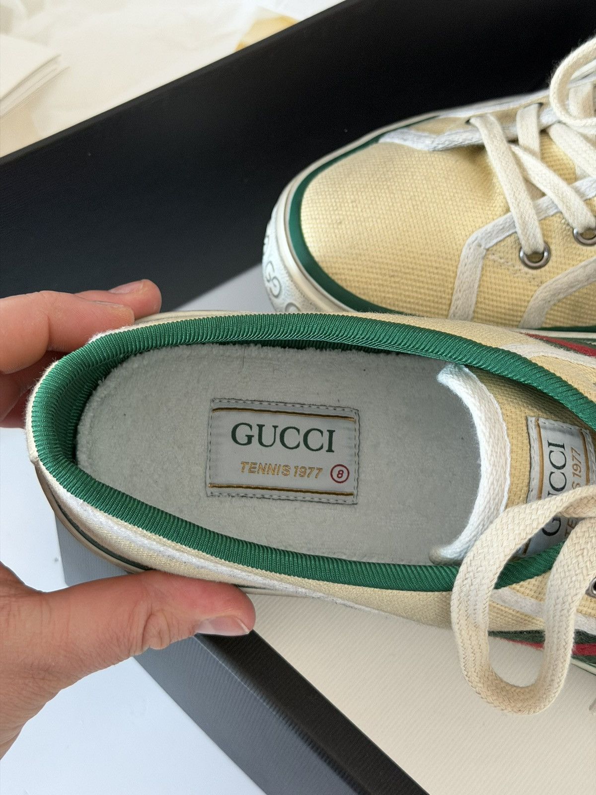Gucci GUCCI Tennis 1977 distressed GG Canvas Web Mens Size 8 Size US 8 / EU 41 - 12 Thumbnail