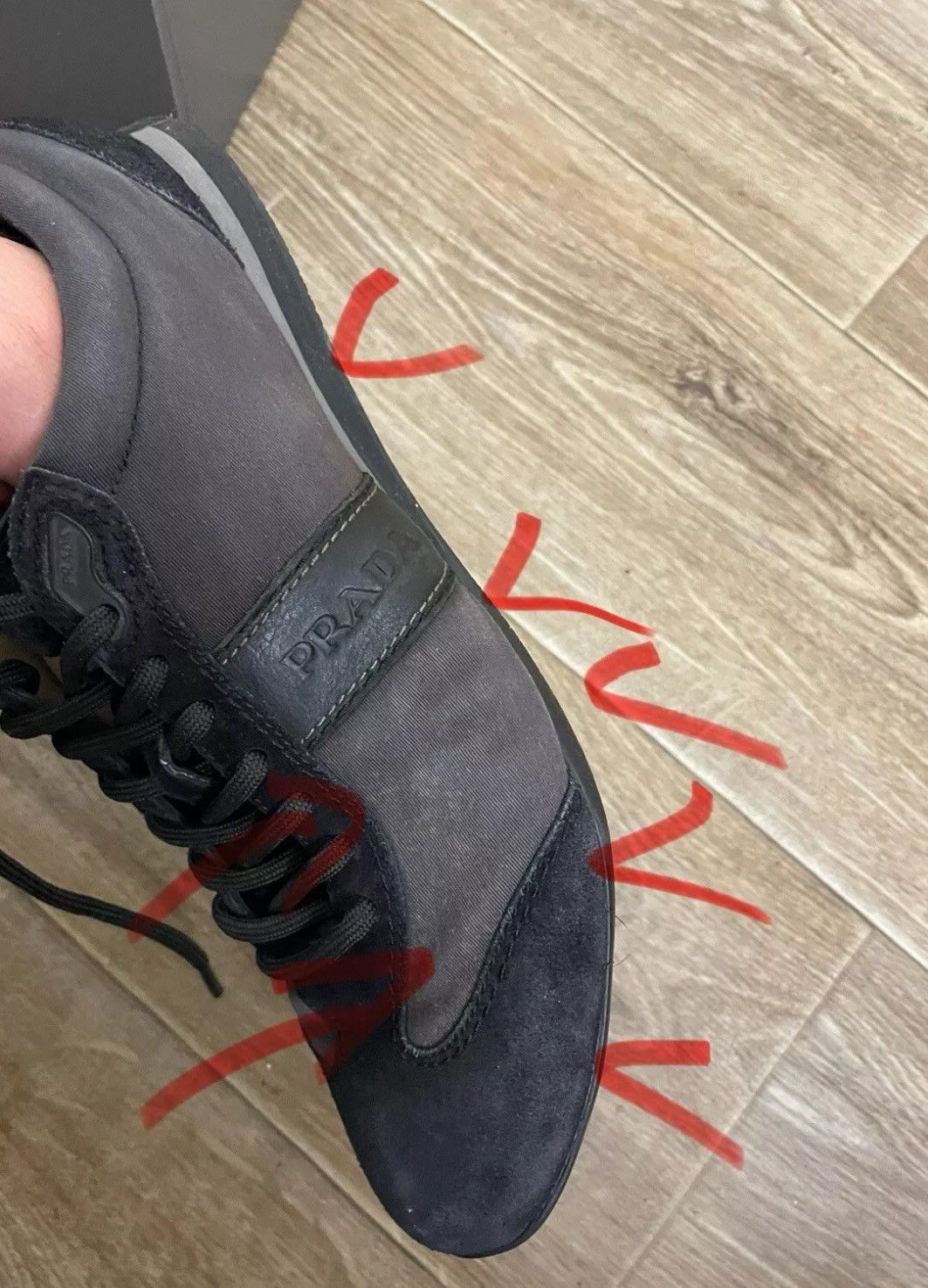 Prada Prada sneakers size 9,5 black/ gray Size US 9.5 / EU 42-43 - 17 Thumbnail