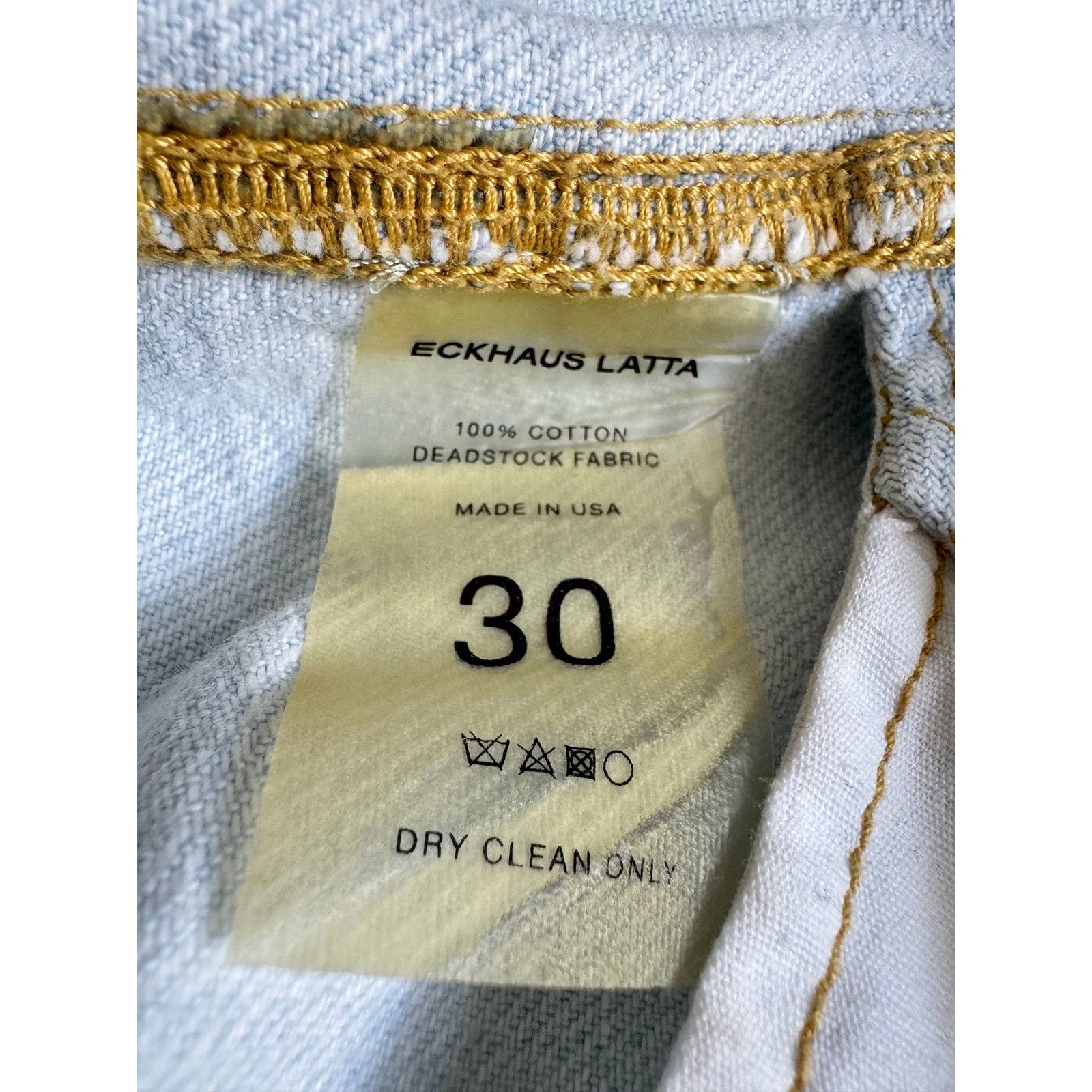 Eckhaus Latta Eckhaus Latta Deadstock Denim Jeans Ice Blue Size 27" / US 4 / IT 40 - 6 Thumbnail