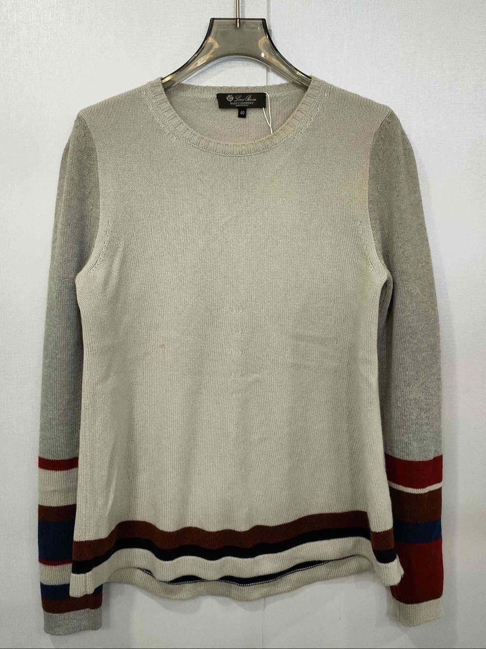 Loro Piana Loro Piana Baby Cashmere Striped Sweater Size 40 Size S / US 4 / IT 40 - 1 Thumbnail