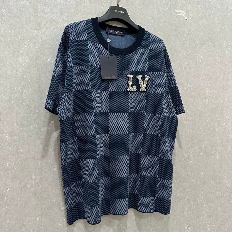 Louis Vuitton Louis Vuitton Fei Dong rhinestone checkerboard short sleev Size US L / EU 52-54 / 3 - 3 Thumbnail