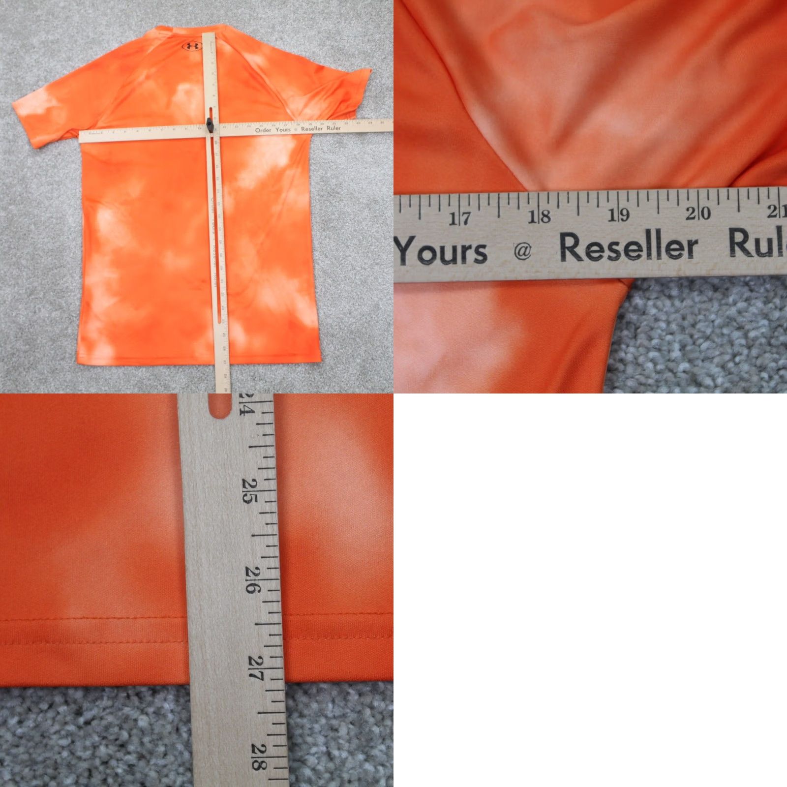 Under Armour Under Armour The Tech Tee Shirt Men Small Orange Tie Dye Loose Fit S/S 90s HeatGear Athletic Casual Pullover Crew Neck Logo Size US S / EU 44-46 / 1 - 9 Thumbnail