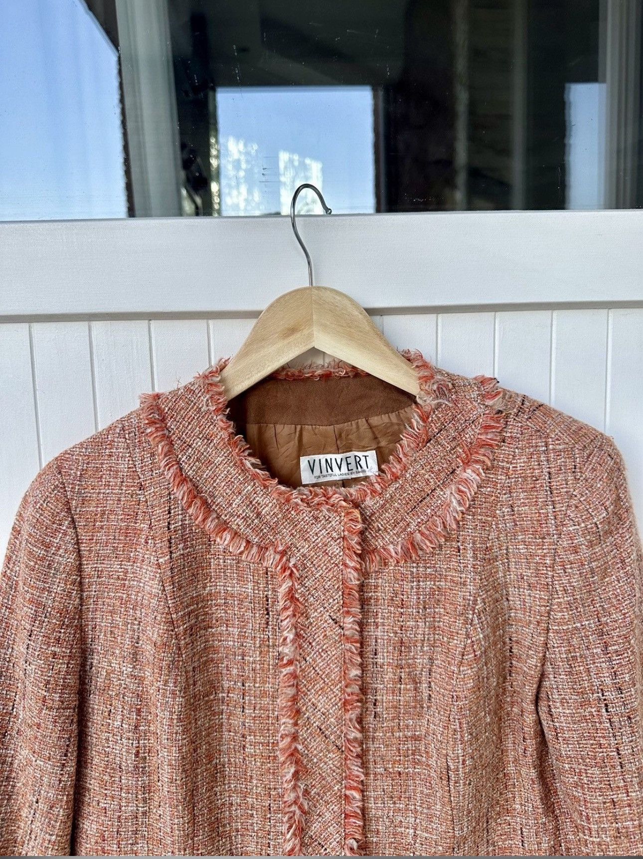 Japanese Brand Vintage Vinvert Tweed Jacket Japan Made Size M / US 6-8 / IT 42-44 - 6 Thumbnail