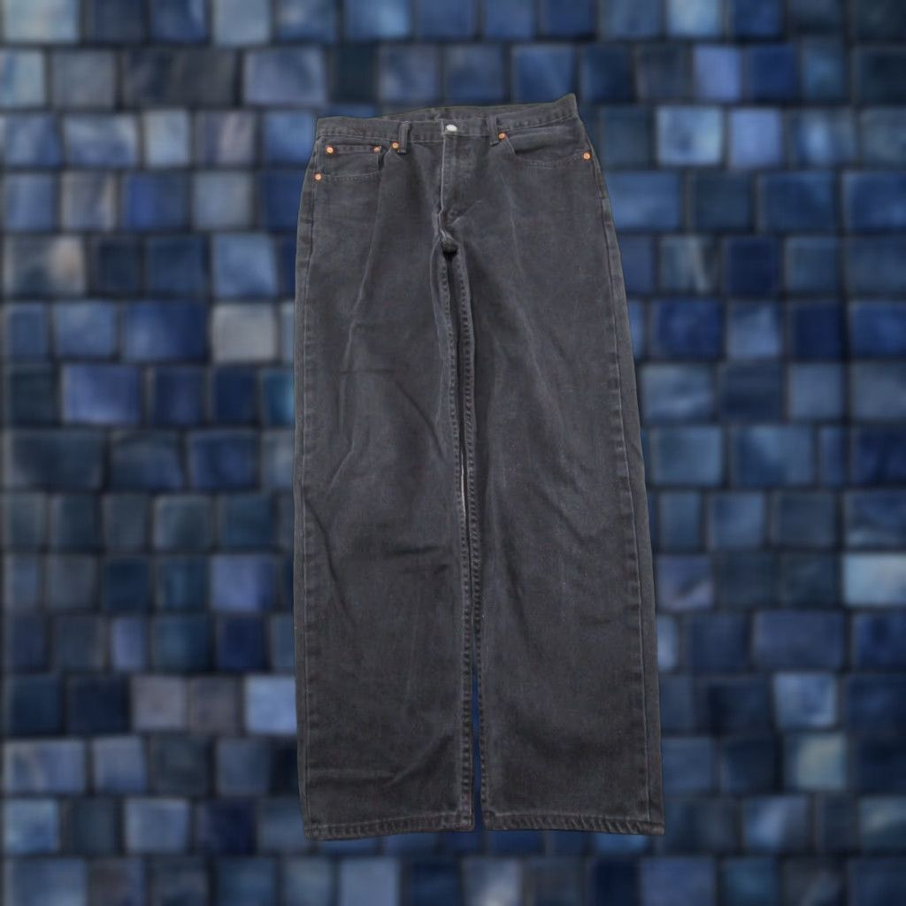 Levi's VINTAGE Levi's 550 Jeans Mens 36x32 Black Regular Straight Leg Y2K 5-Pocket Denim Modern Fit Size US 36 / EU 52 - 1 Thumbnail